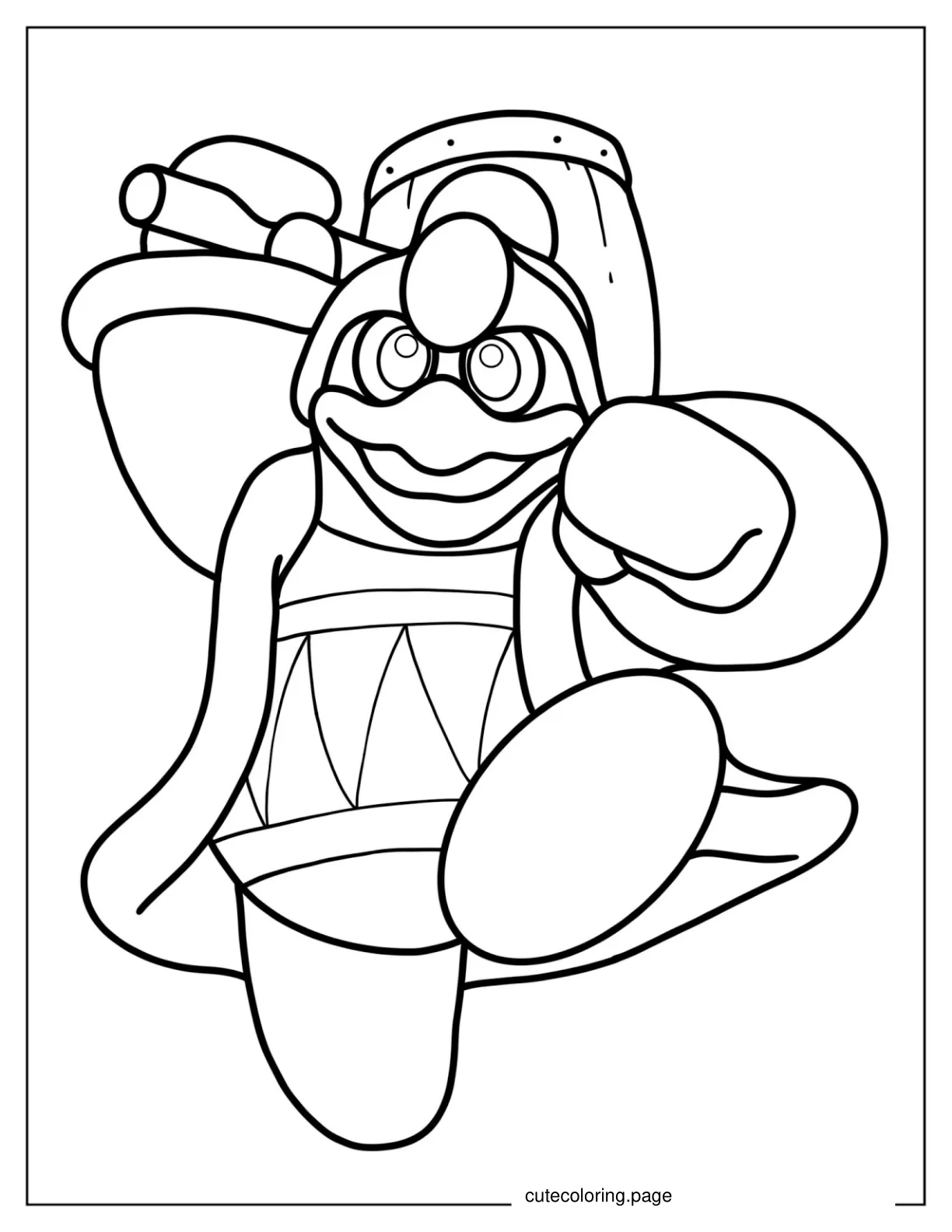 King Dedede From Kirby To Color coloring page