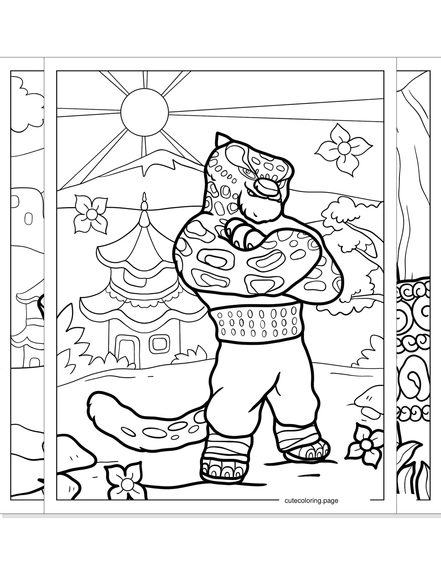 kung fu panda coloring pages coloring page