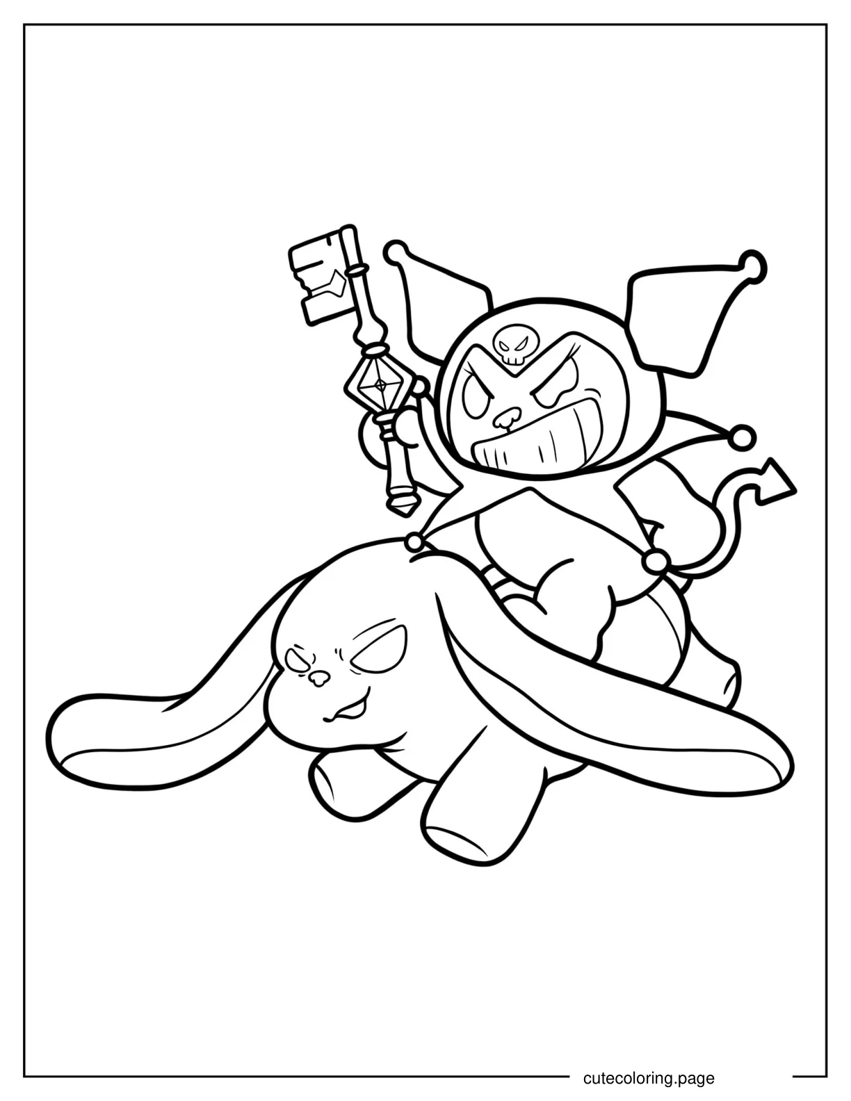 Kuromi And Baku Stealing My Melody Key Coloring Page coloring page