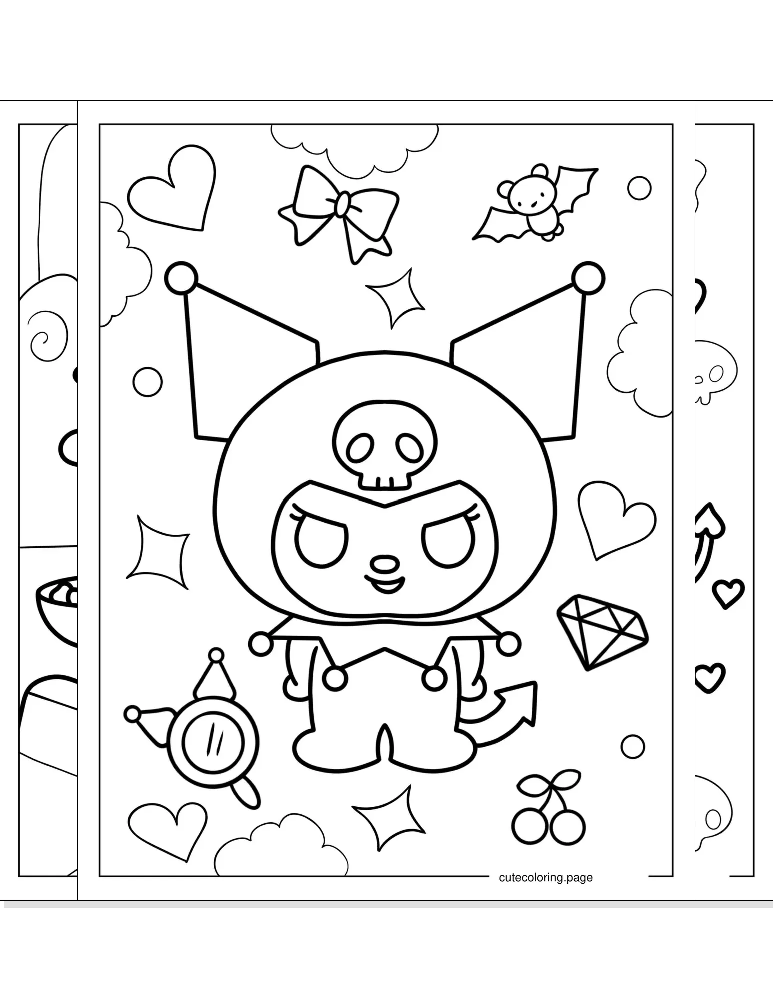 kuromi coloring pages coloring page