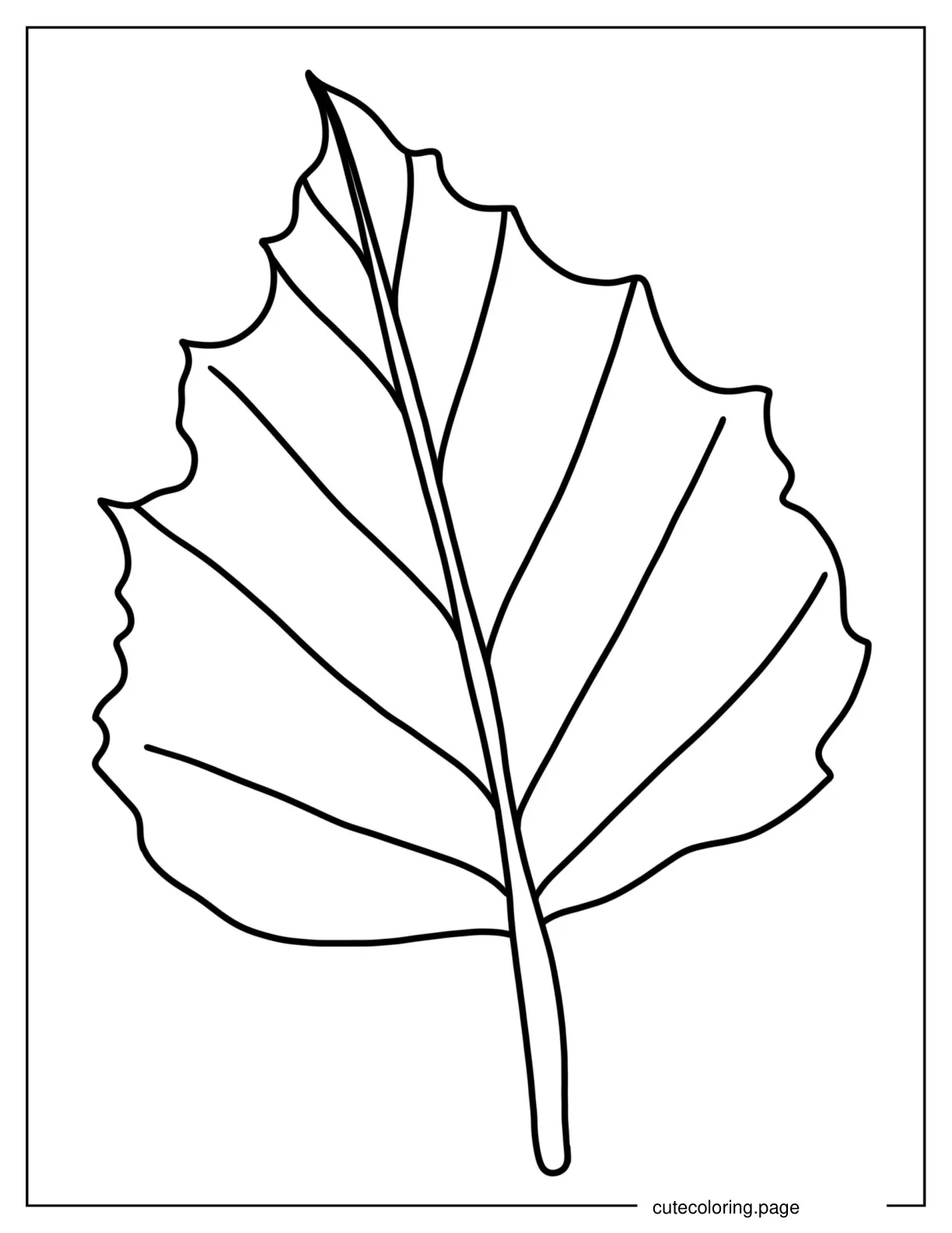 Aspen Leaf Coloring Sheet coloring page