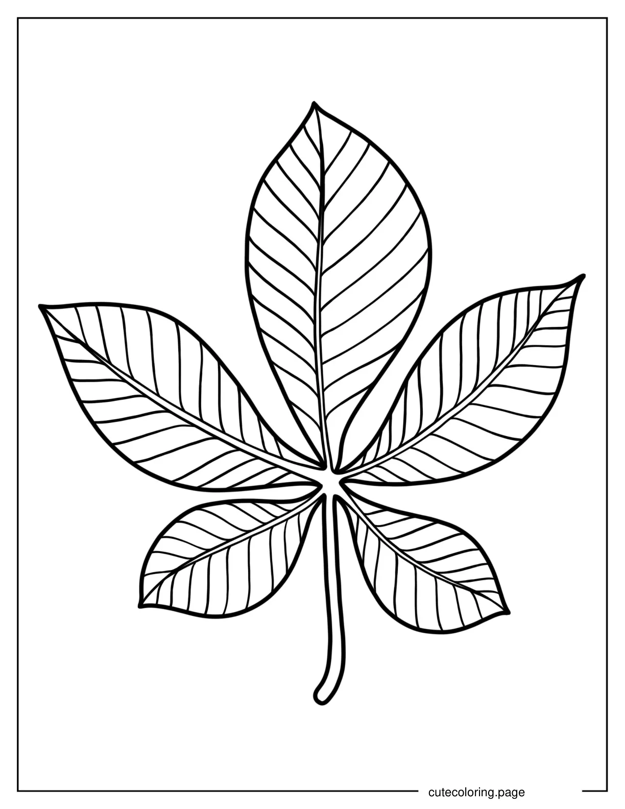 Chestnut Leaf Coloring Page coloring page