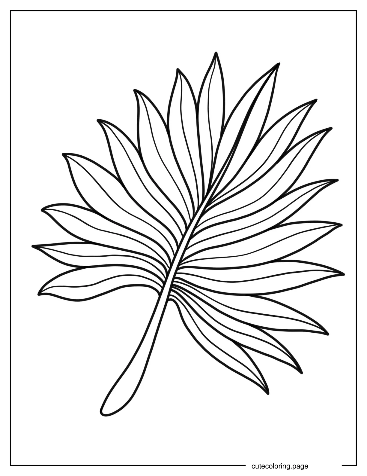 Fan Shaped Leaf coloring page