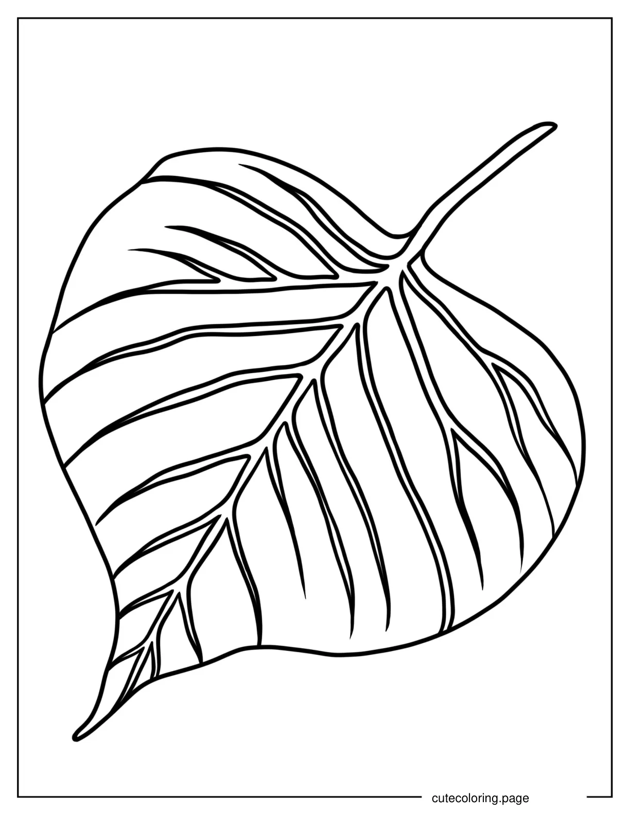 Large Aspen Leaf coloring page