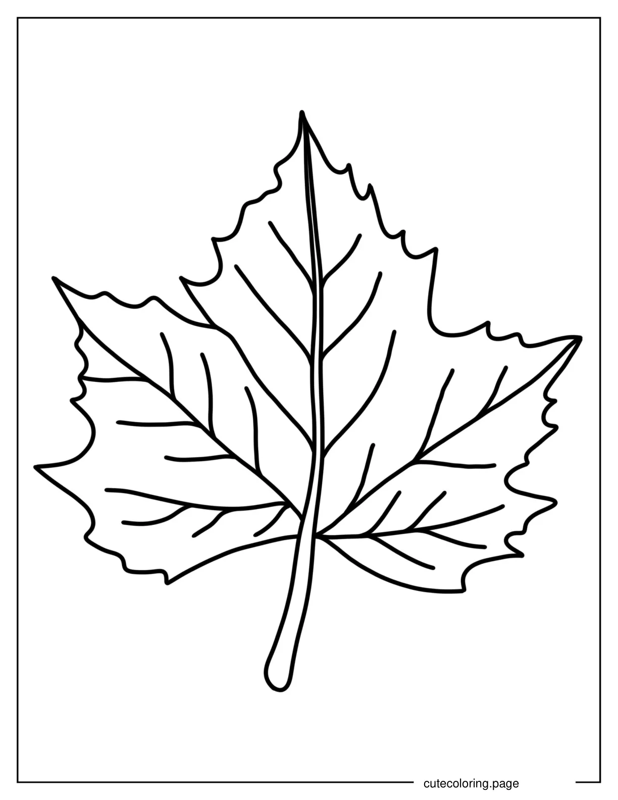 Maple Tree Leaf Coloring Page coloring page