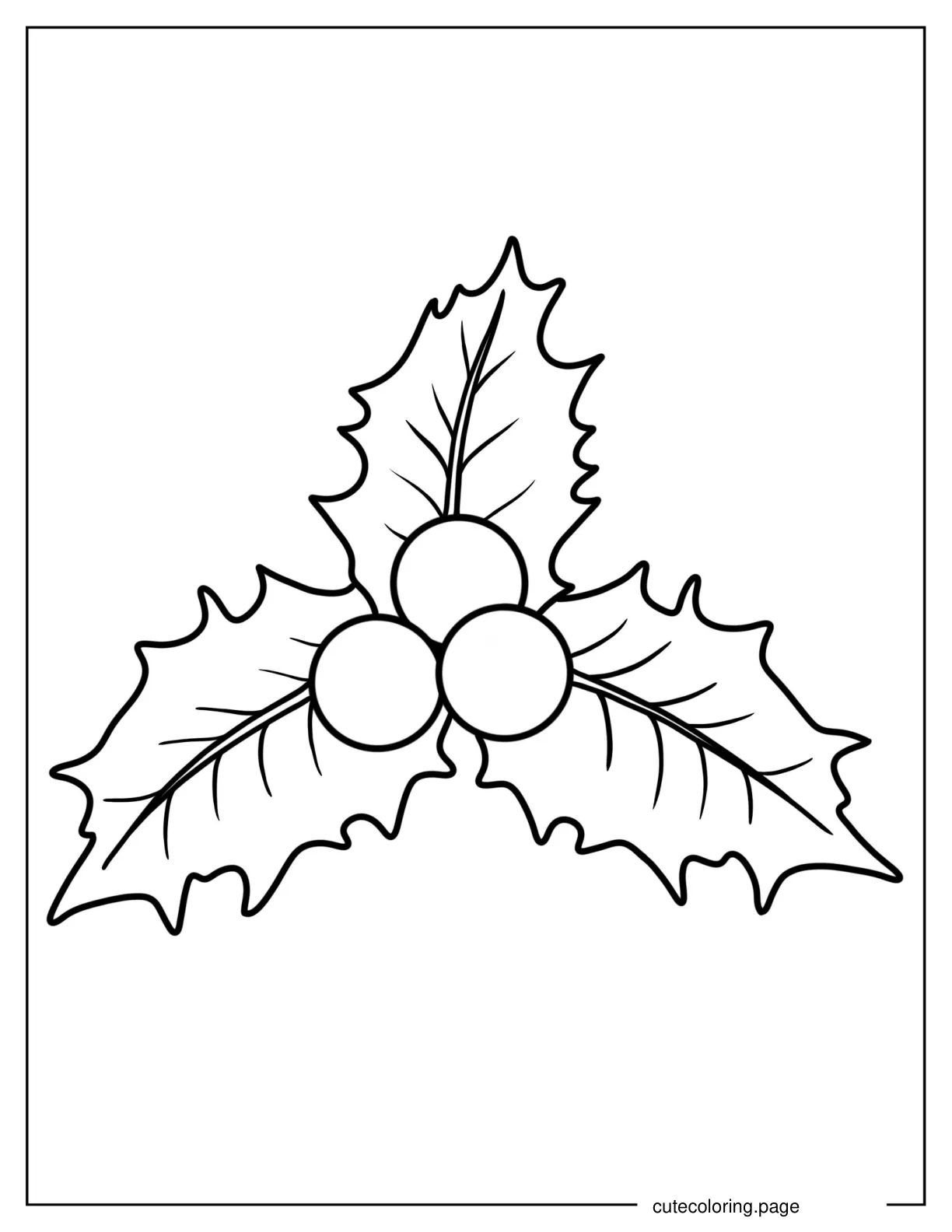 Mistletoe Leaf Coloring Sheet coloring page