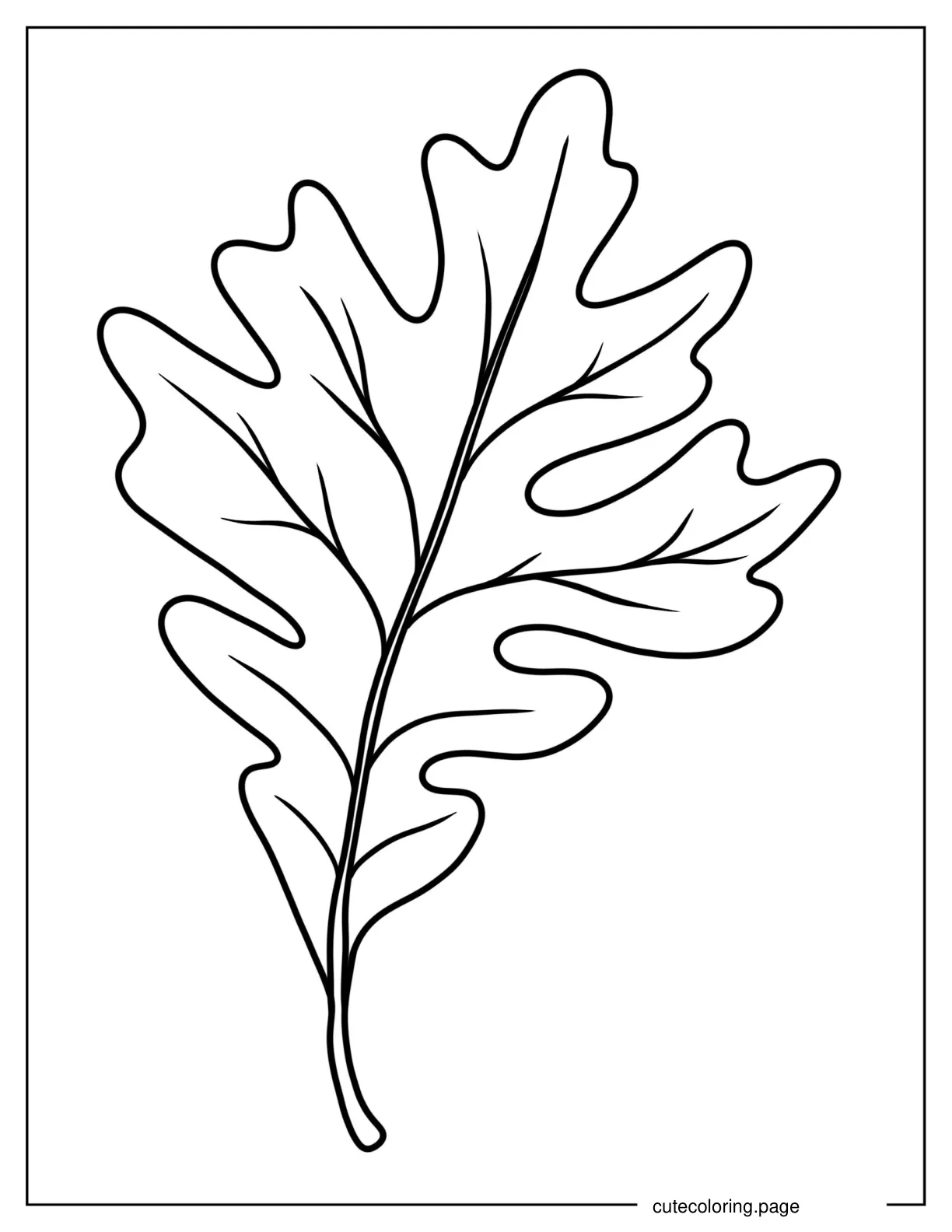 Oak Tree Leaf coloring page