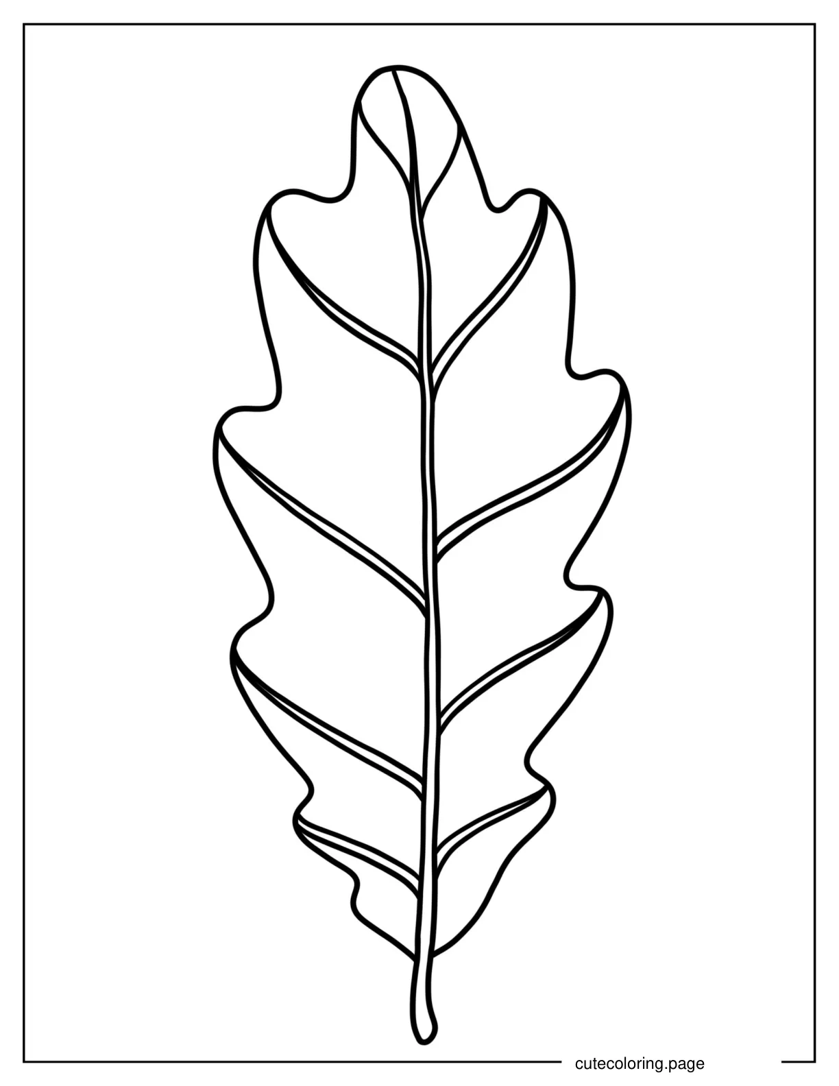 Oak Tree Leaf1 coloring page