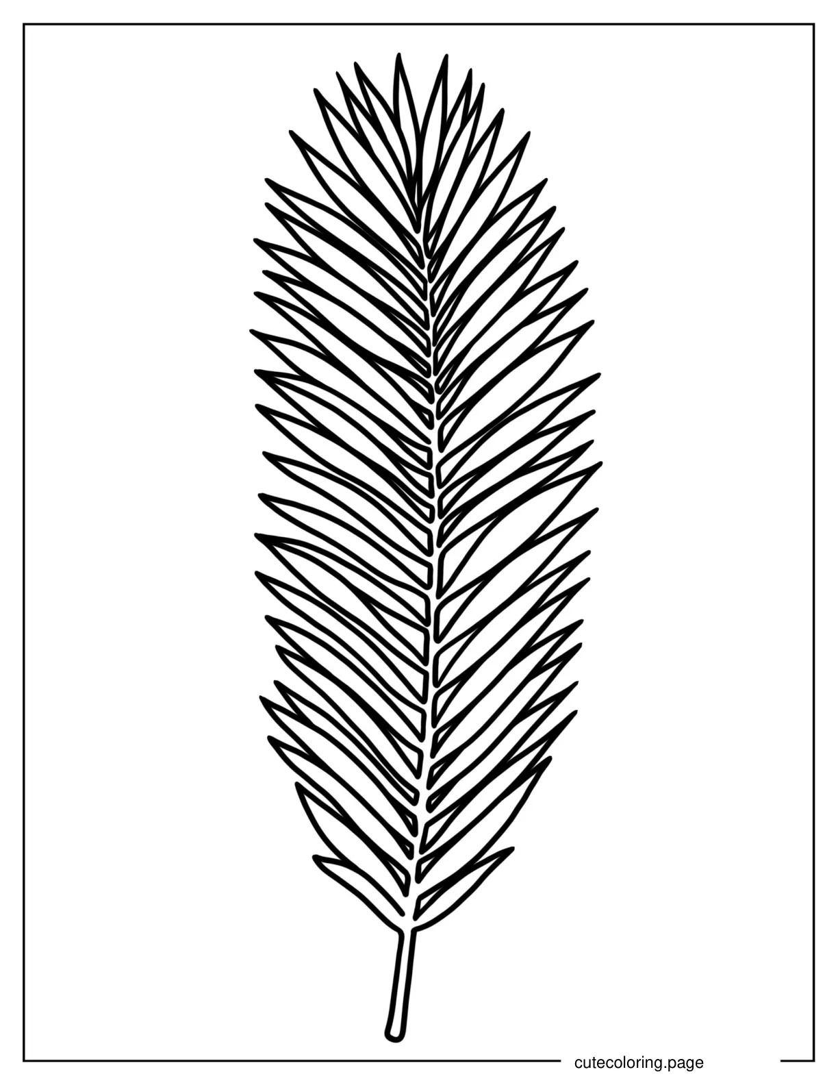 Palm Tree Leaf coloring page