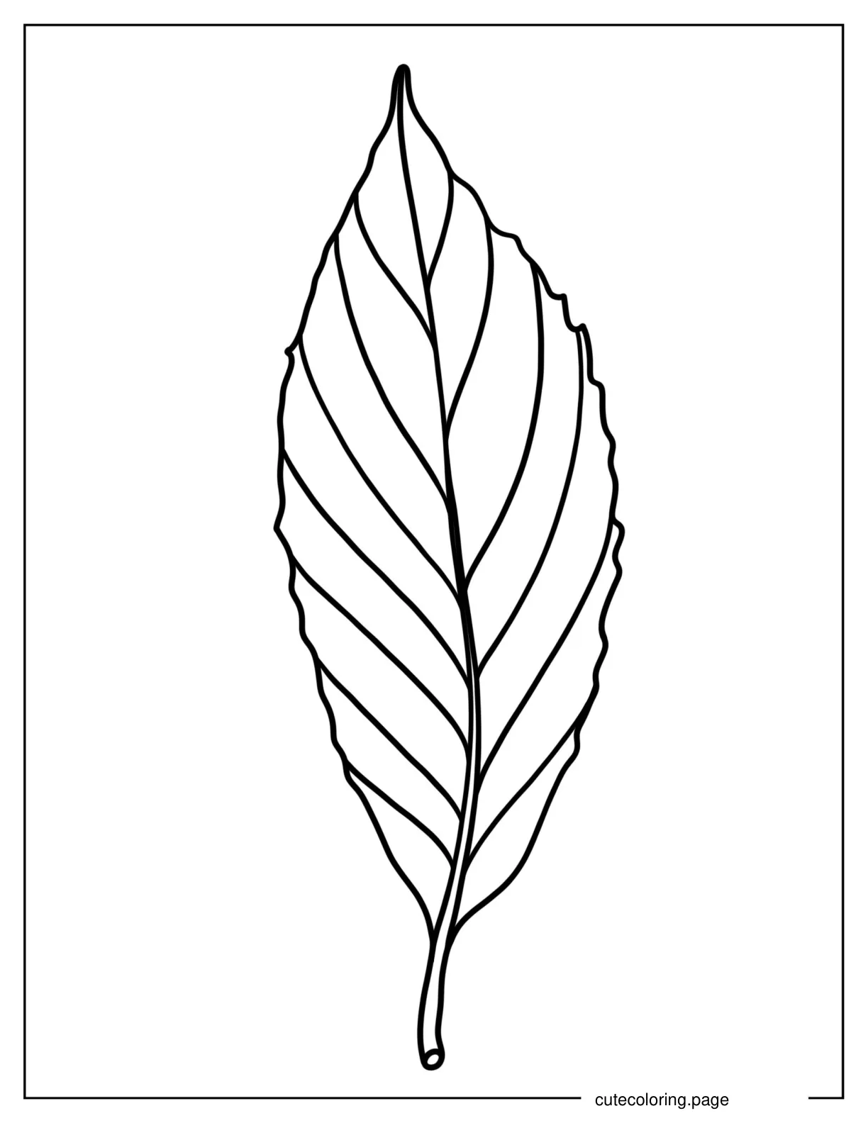 Realistic Look Leaf coloring page