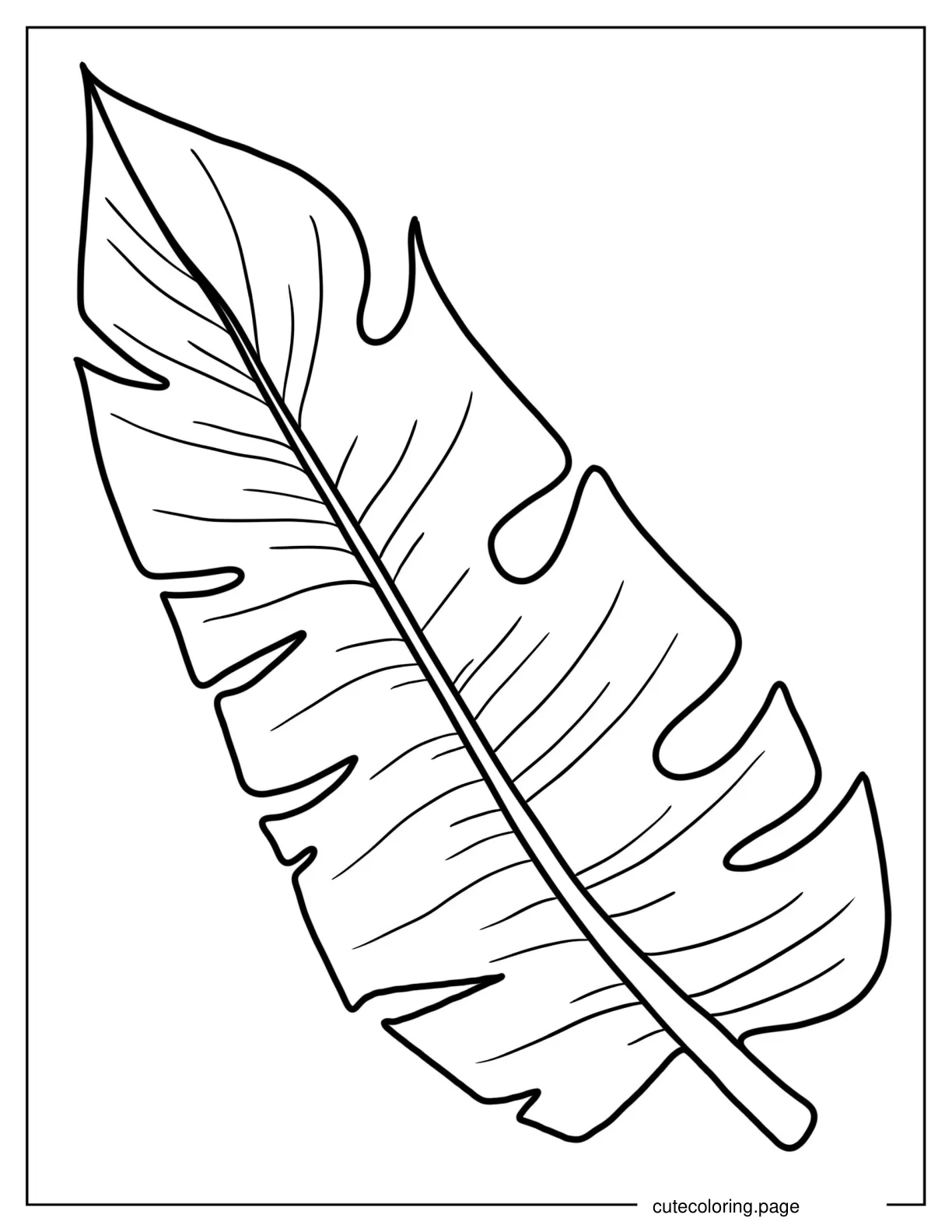 Tropical Leaf Coloring Picture coloring page