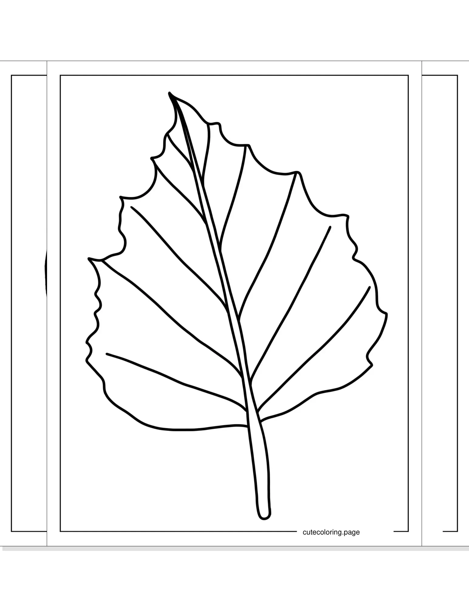 leaf coloring pages coloring page