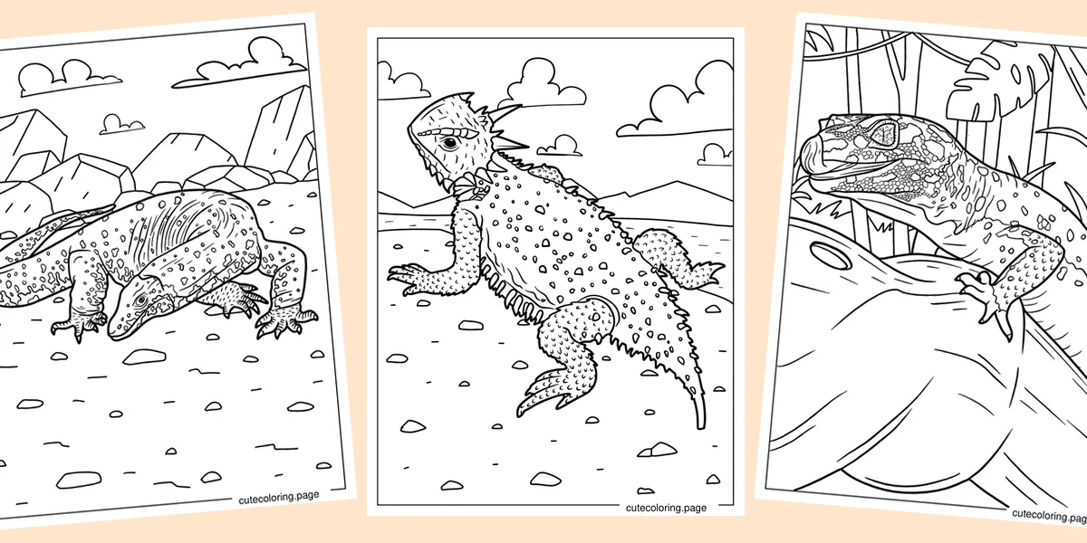 lizard-coloring-pages