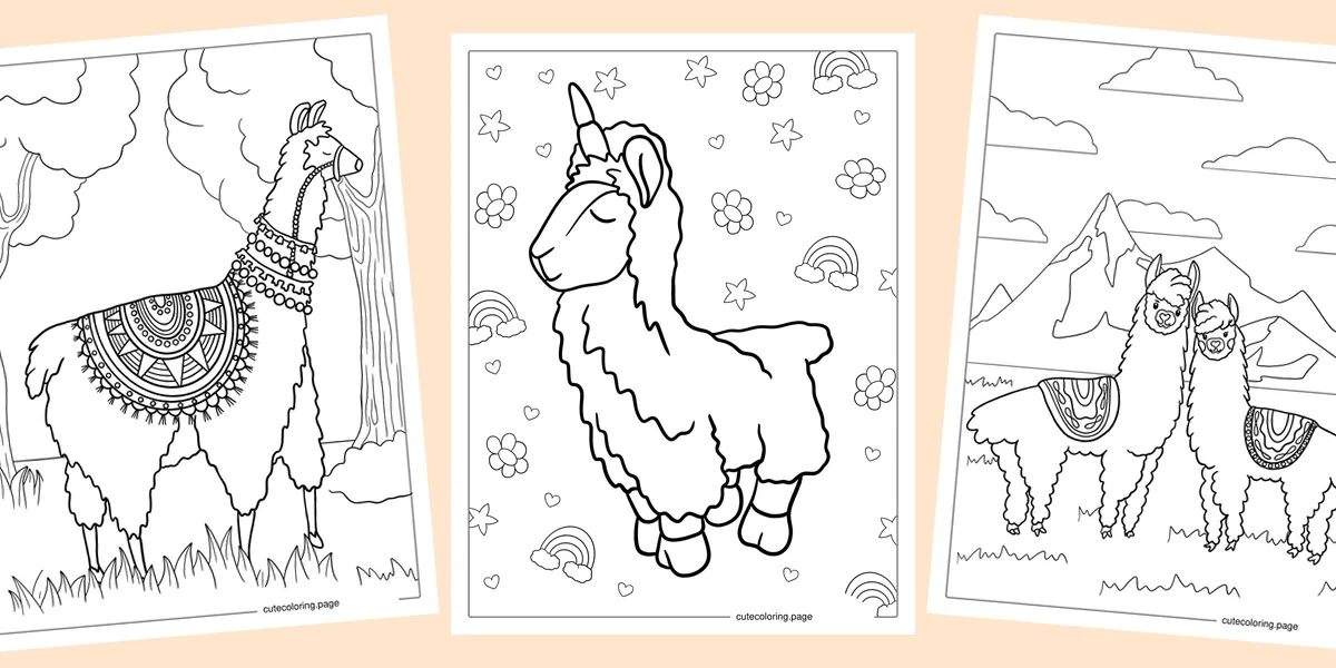 llama-coloring-pages