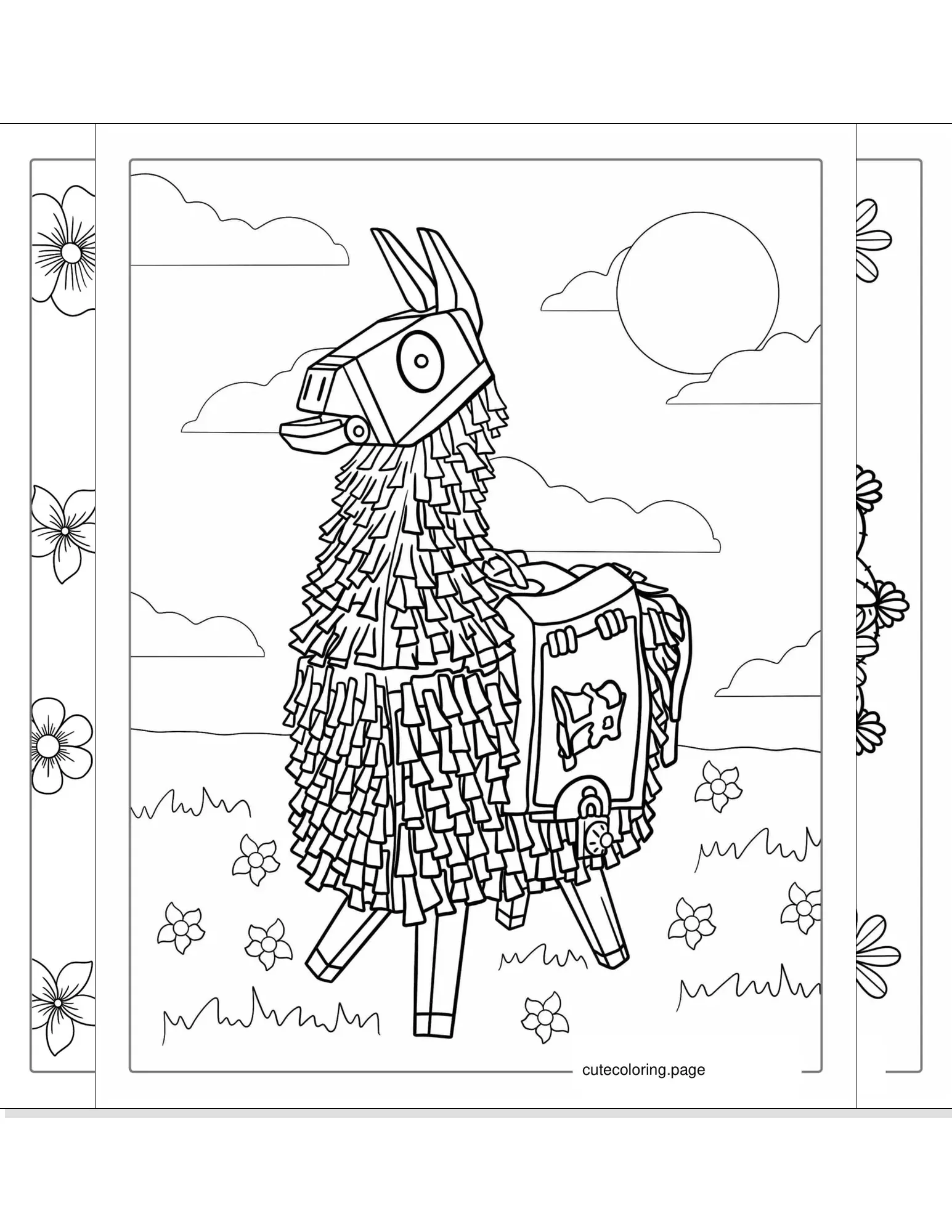 llama coloring pages coloring page