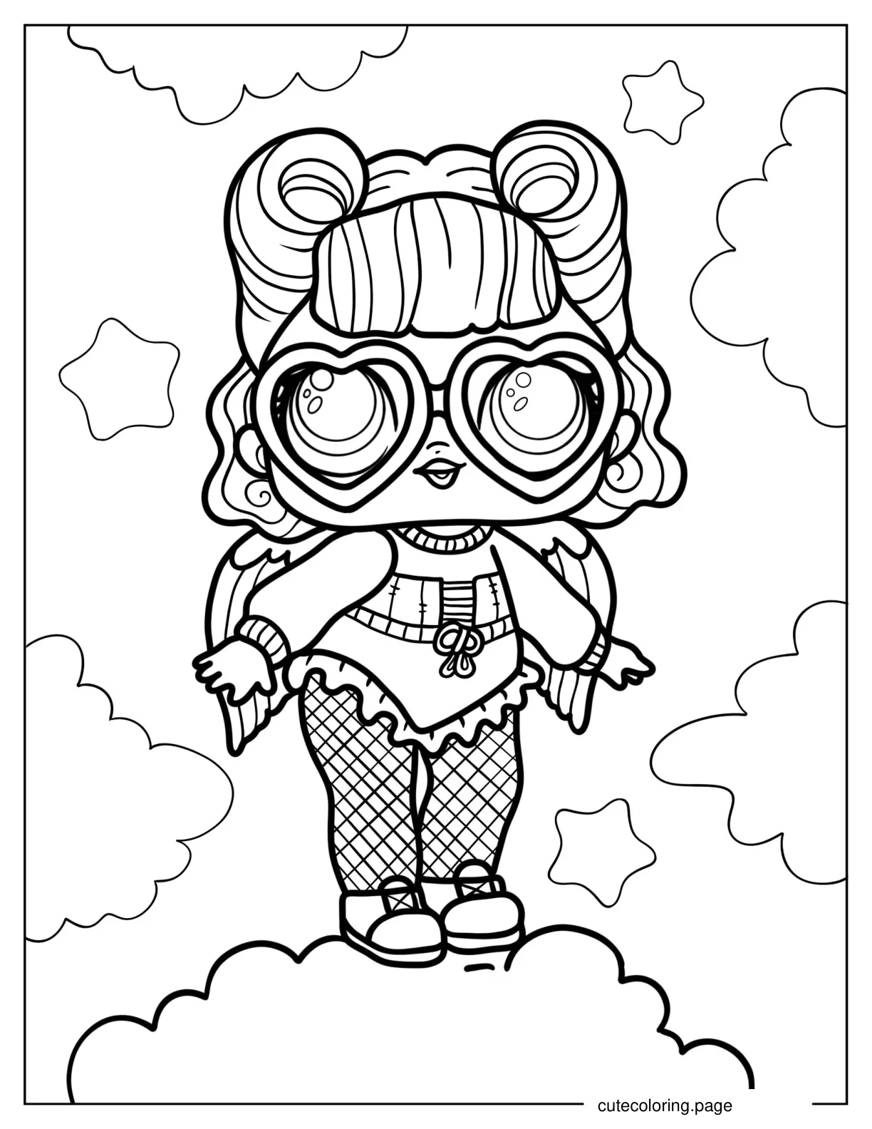 Angel From Theater. Clubpdf coloring page