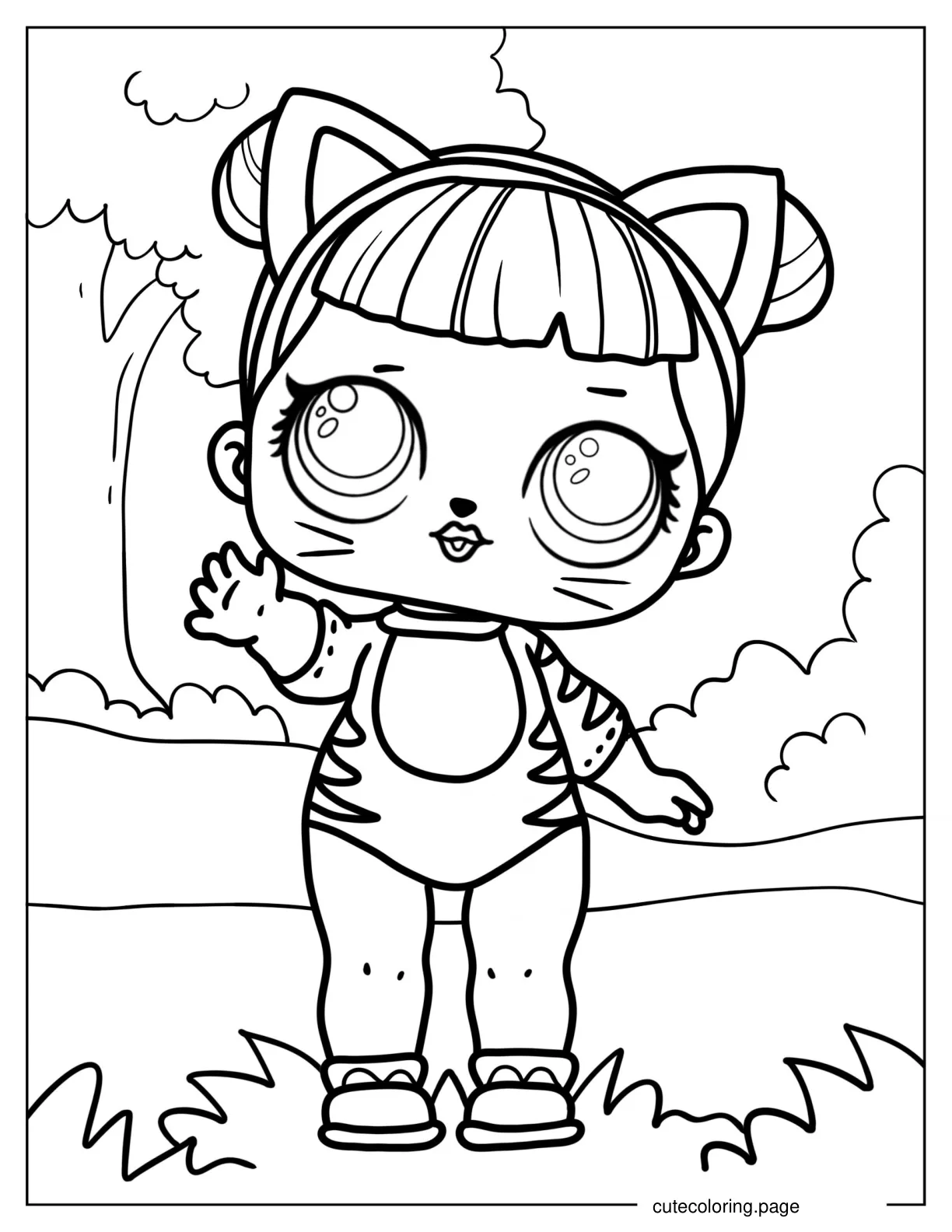 Baby Cat From Theater Club coloring page