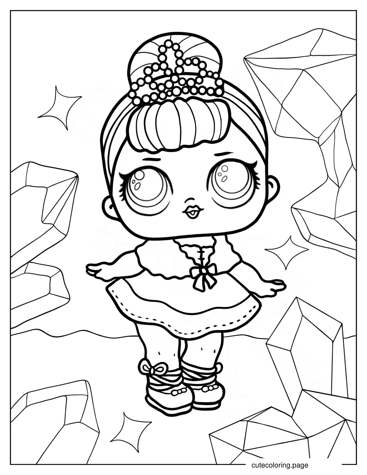 Cryatal Queen From The Glitterati Club coloring page