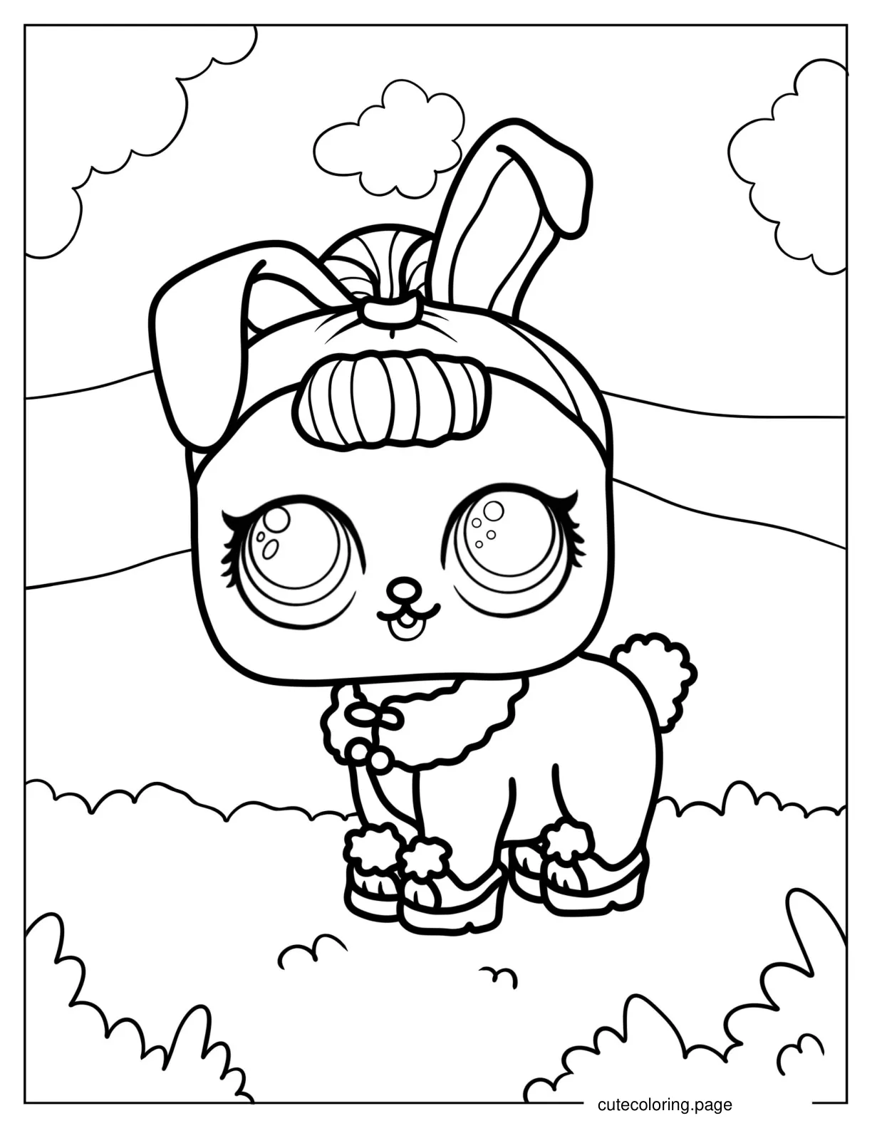 Crystal Bunny From Glitterati Club coloring page