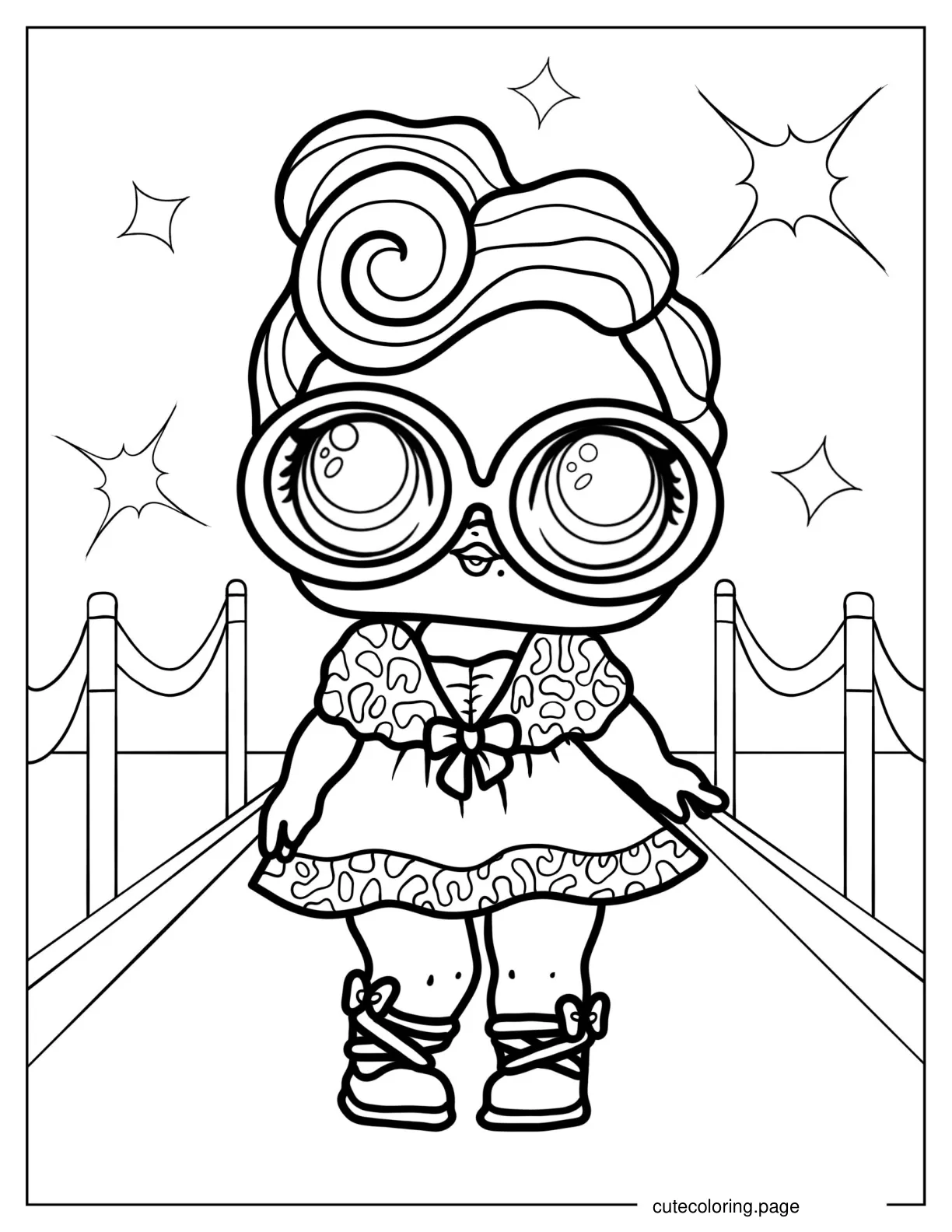 Doll Face From Glam Club coloring page