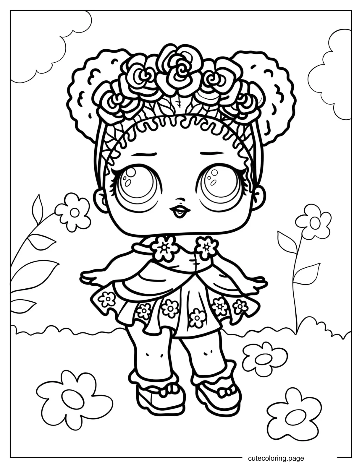 Flower Child From Glam Club coloring page