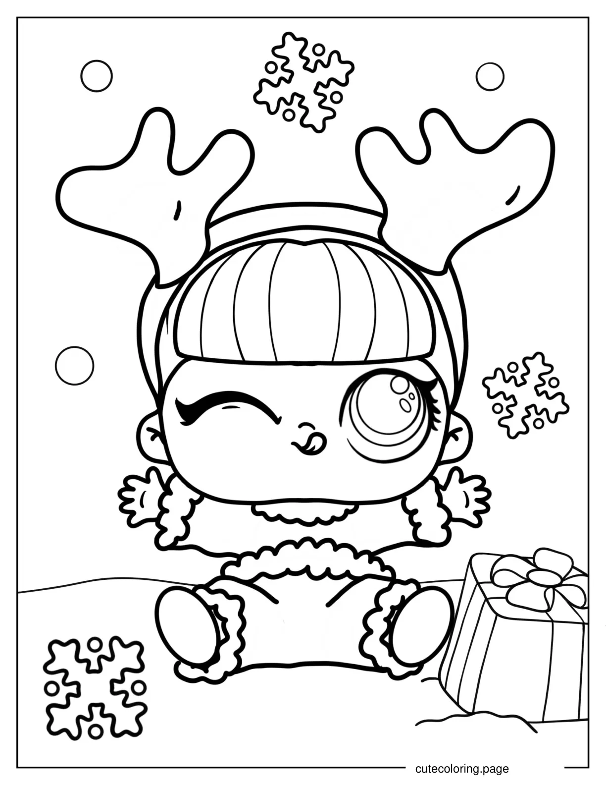 LOL Surprise Christmas Coloring Sheet coloring page