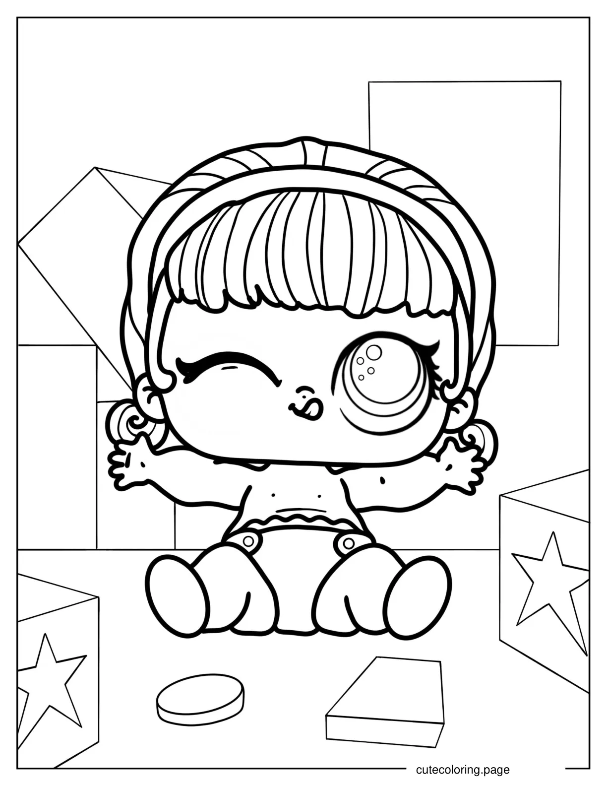 Lil Gu Gu Girl From Retro Club coloring page