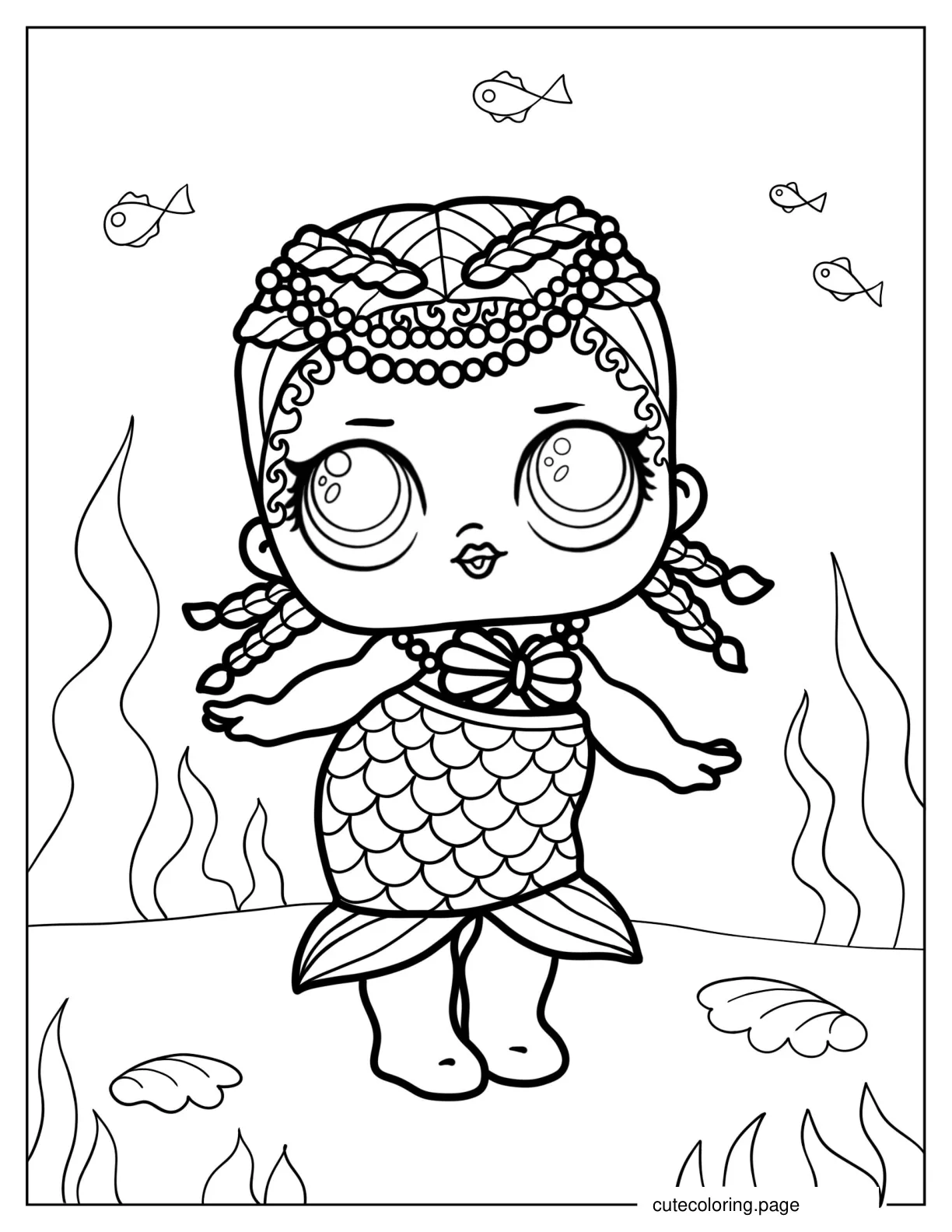 Merbaby Grom Theater Club coloring page