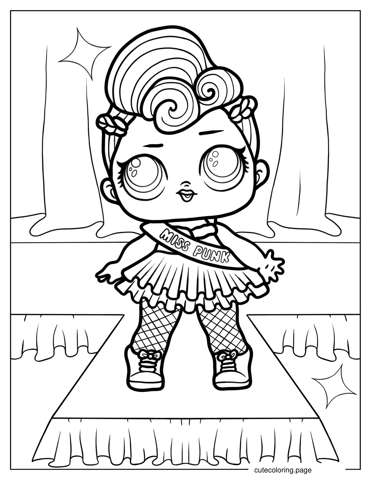 Miss Punk From Glam Club coloring page