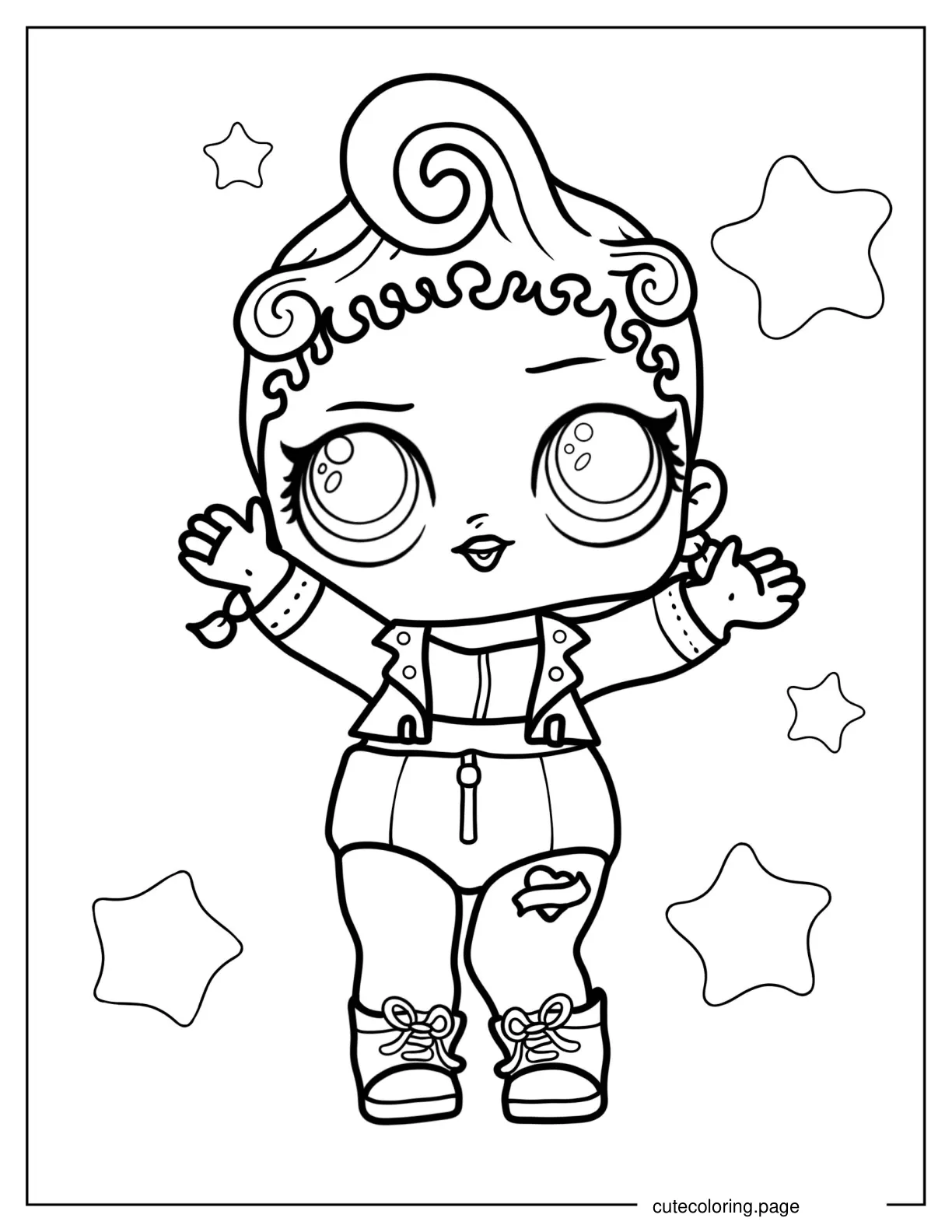 Pink Baby From Retro Club coloring page