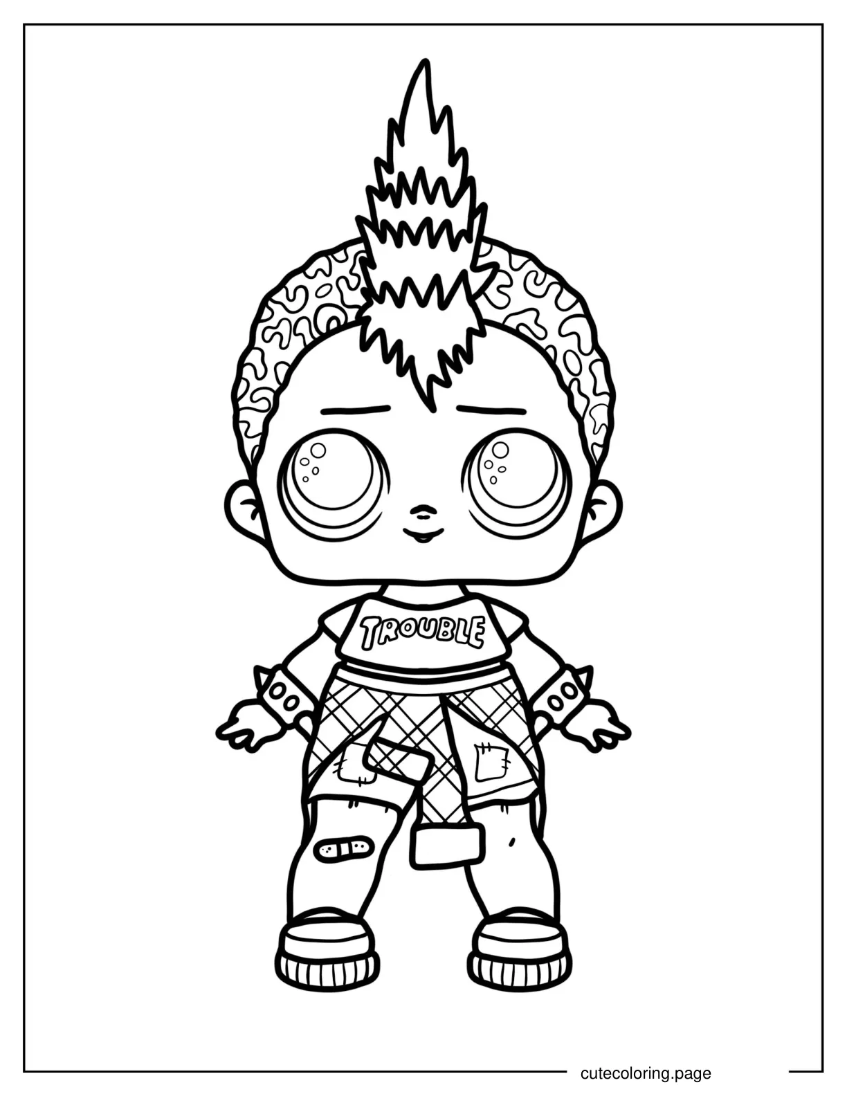 Punk Boi From Rock Club coloring page