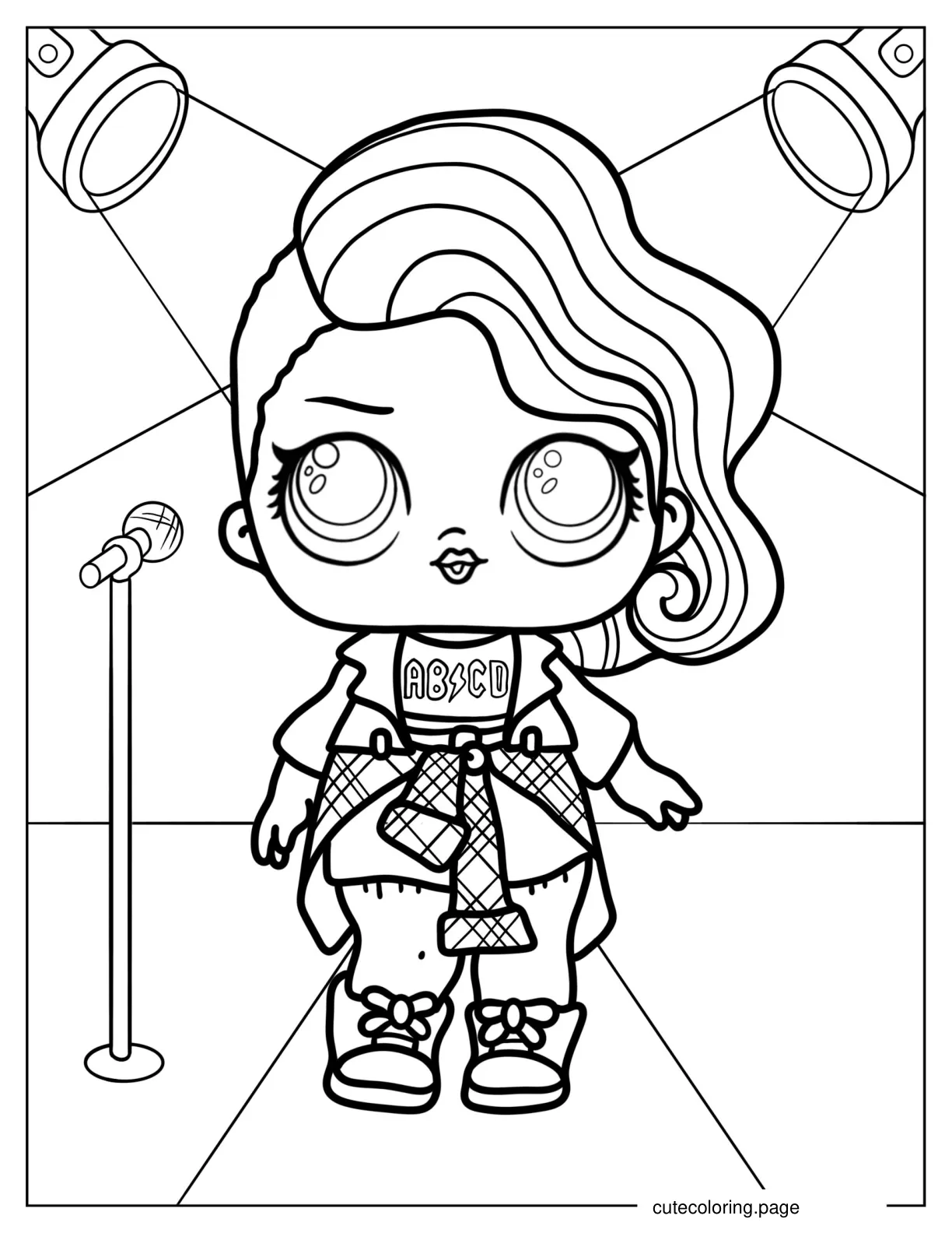 Rocker From Glee Club coloring page