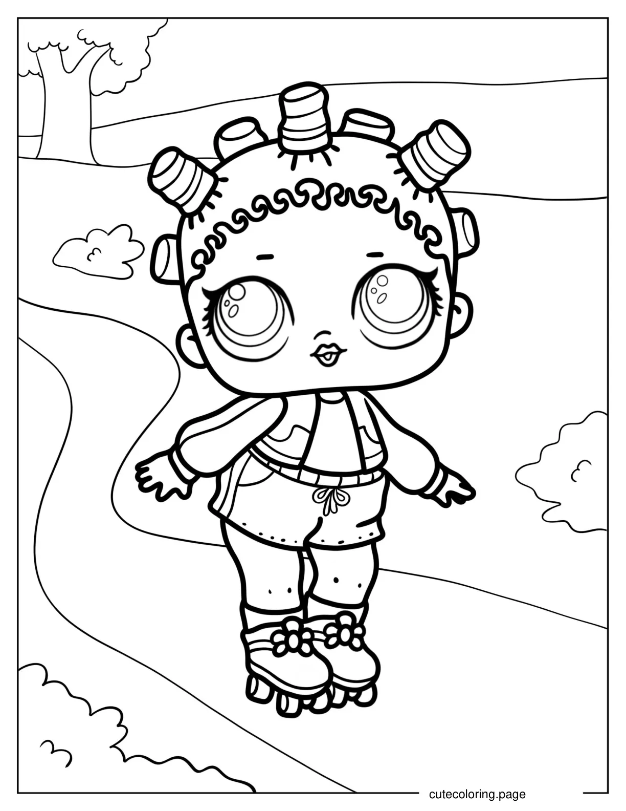 Roller Ska8er From Athletic Club coloring page