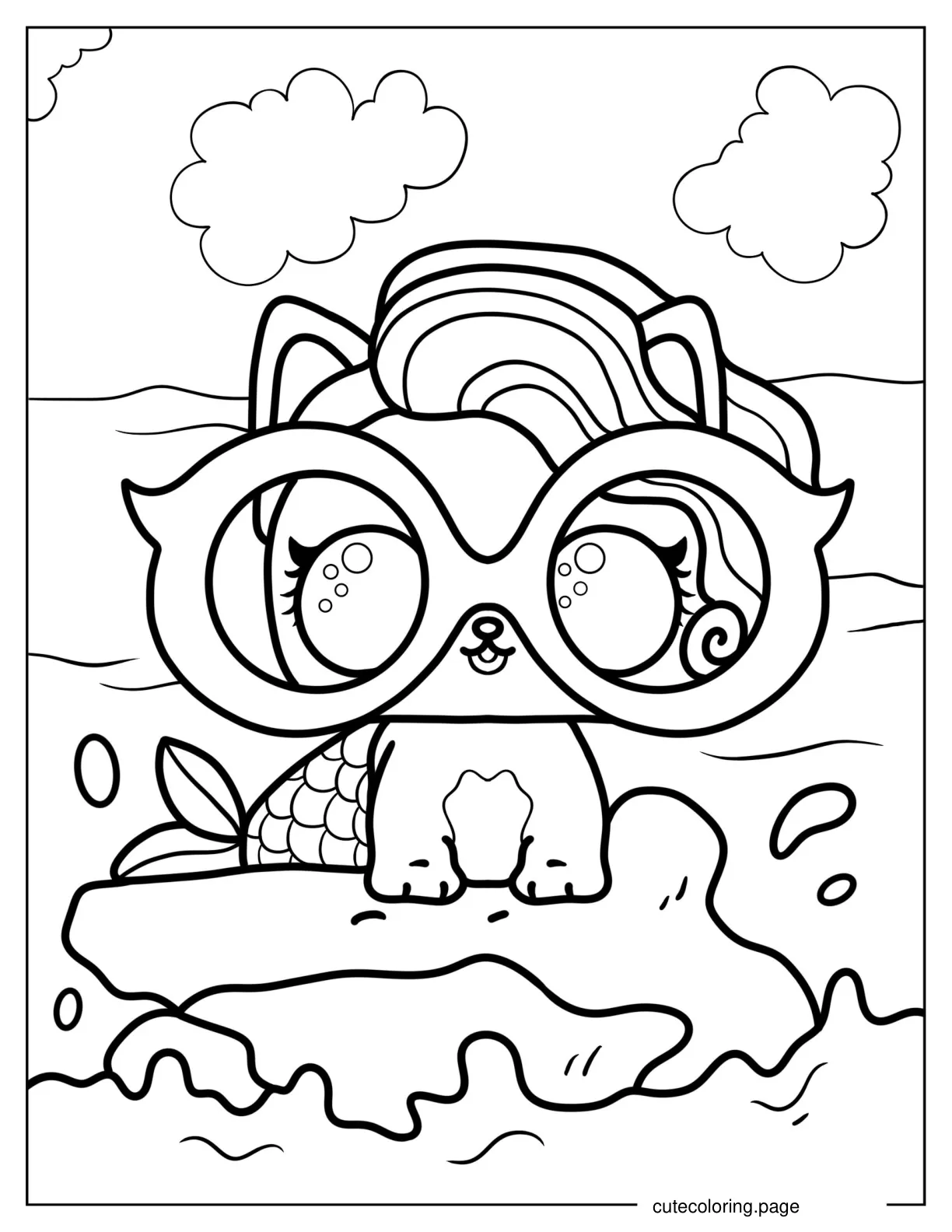 Splash Meow Maid From Glitterati Club coloring page