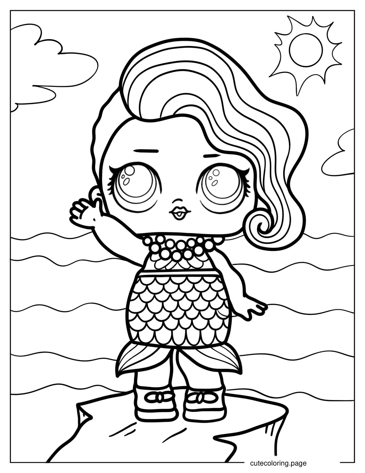 Splash Queen From Glitterati Club coloring page