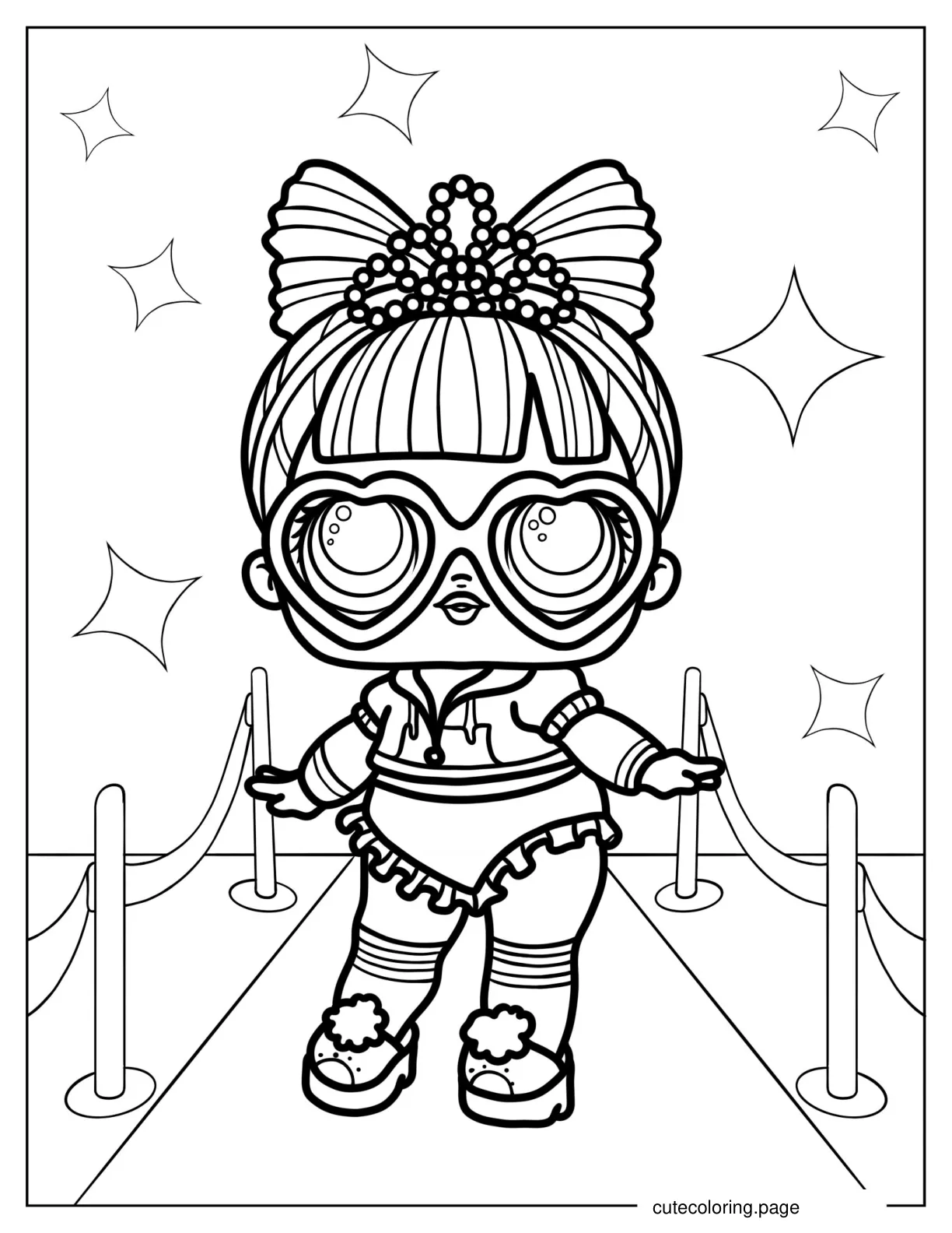 Suit Princess From Glam Club coloring page