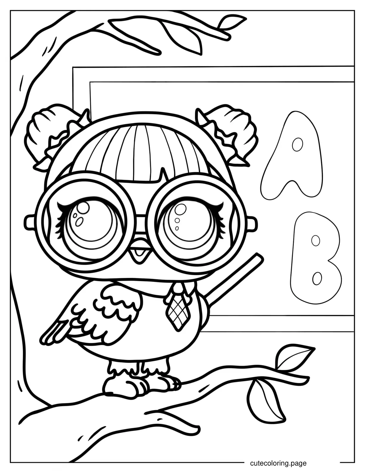 Teachers Owl From Spirit Club coloring page