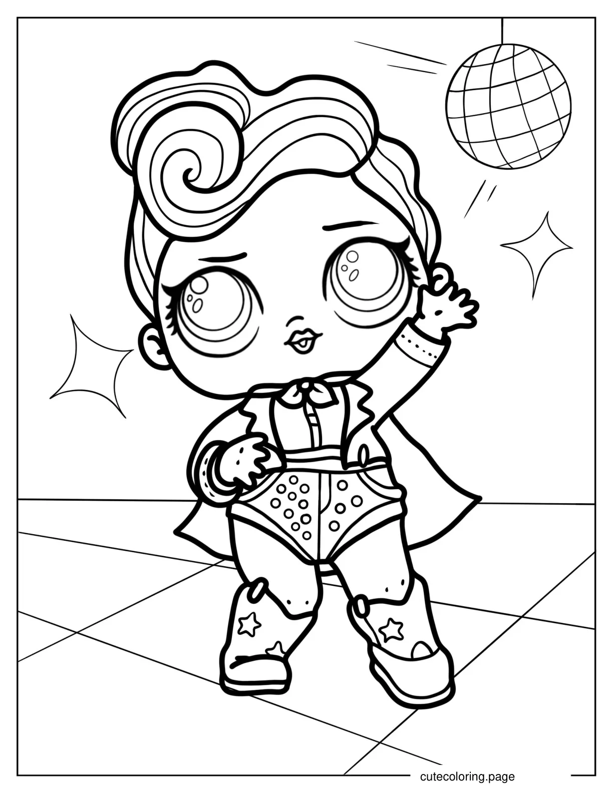 The Queen From Glitterati Club coloring page