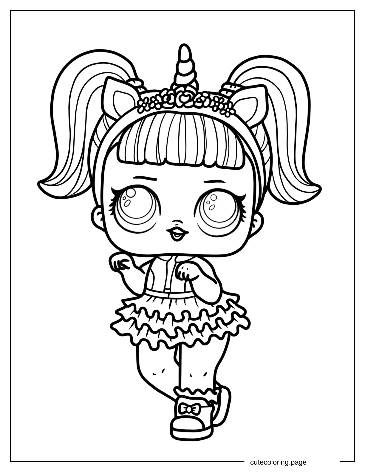 Unicorn From Theater. Clubpdf coloring page