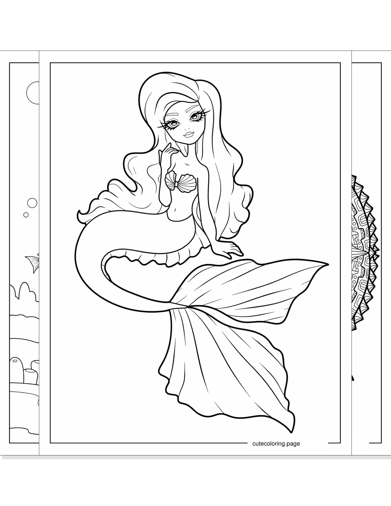 mermaid coloring pages coloring page