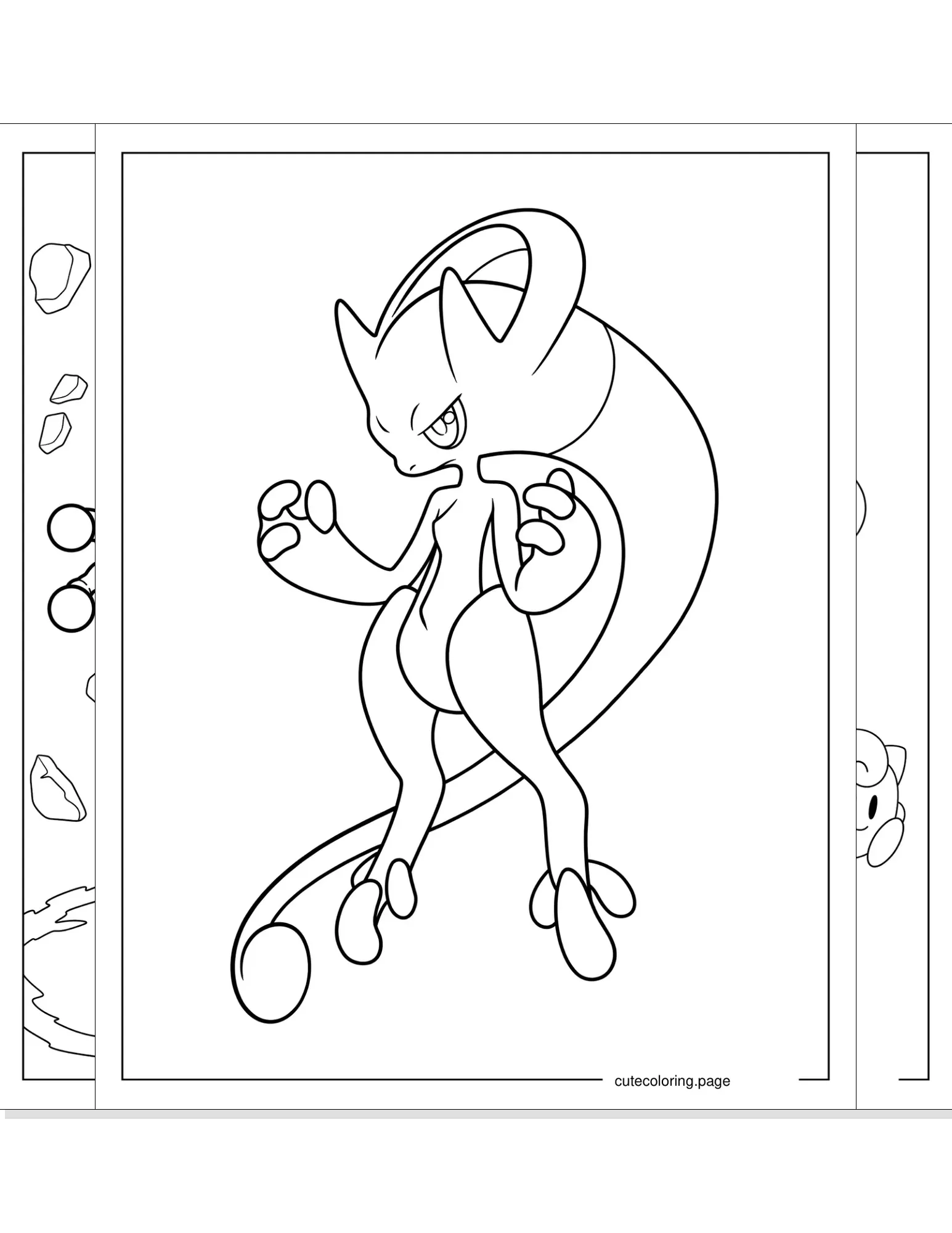 mewtwo coloring pages coloring page