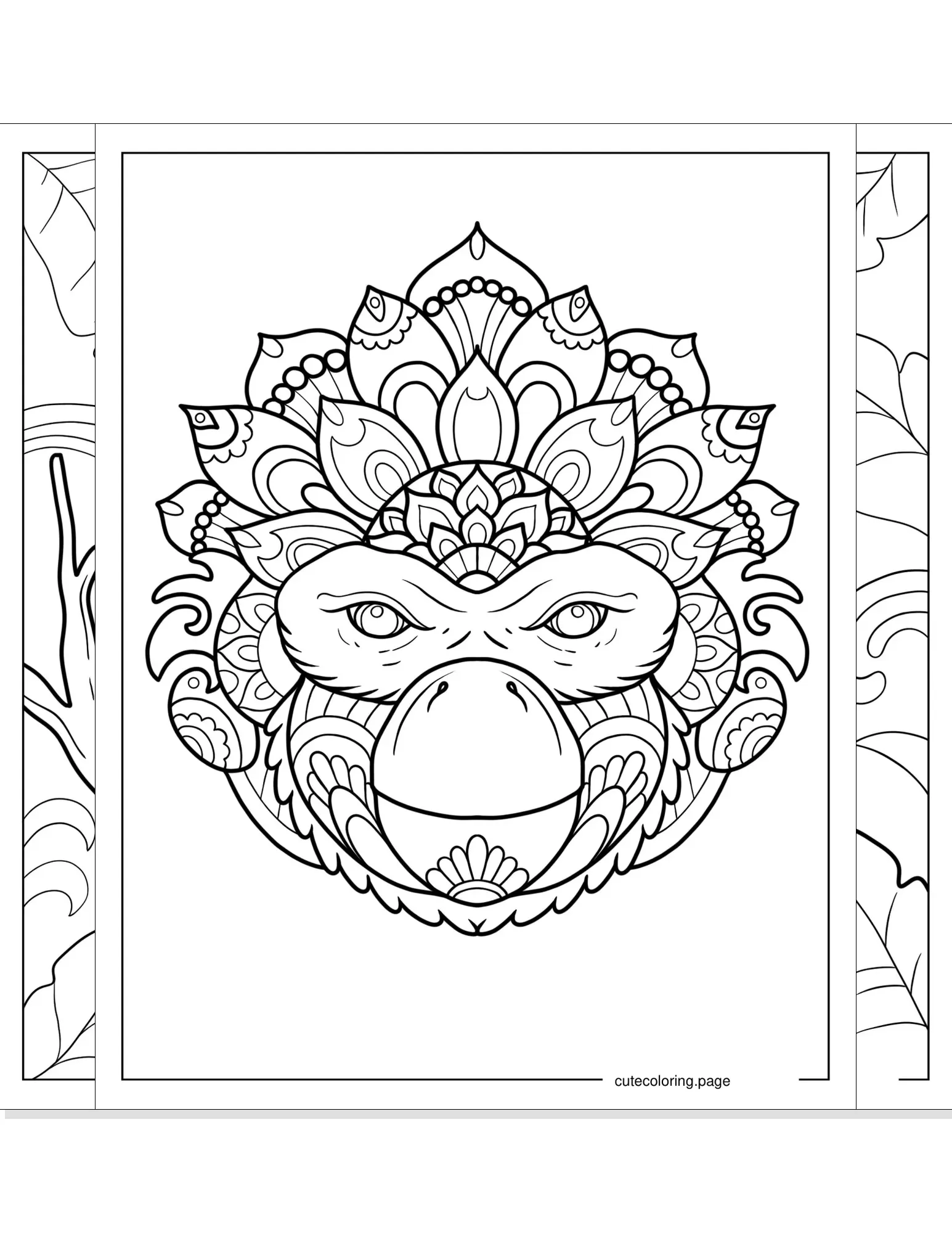 monkey coloring pages coloring page