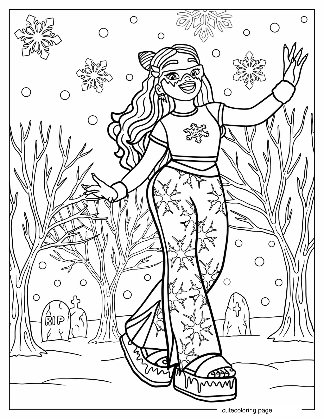 Abbey Bominable In Winter Coloring Page coloring page