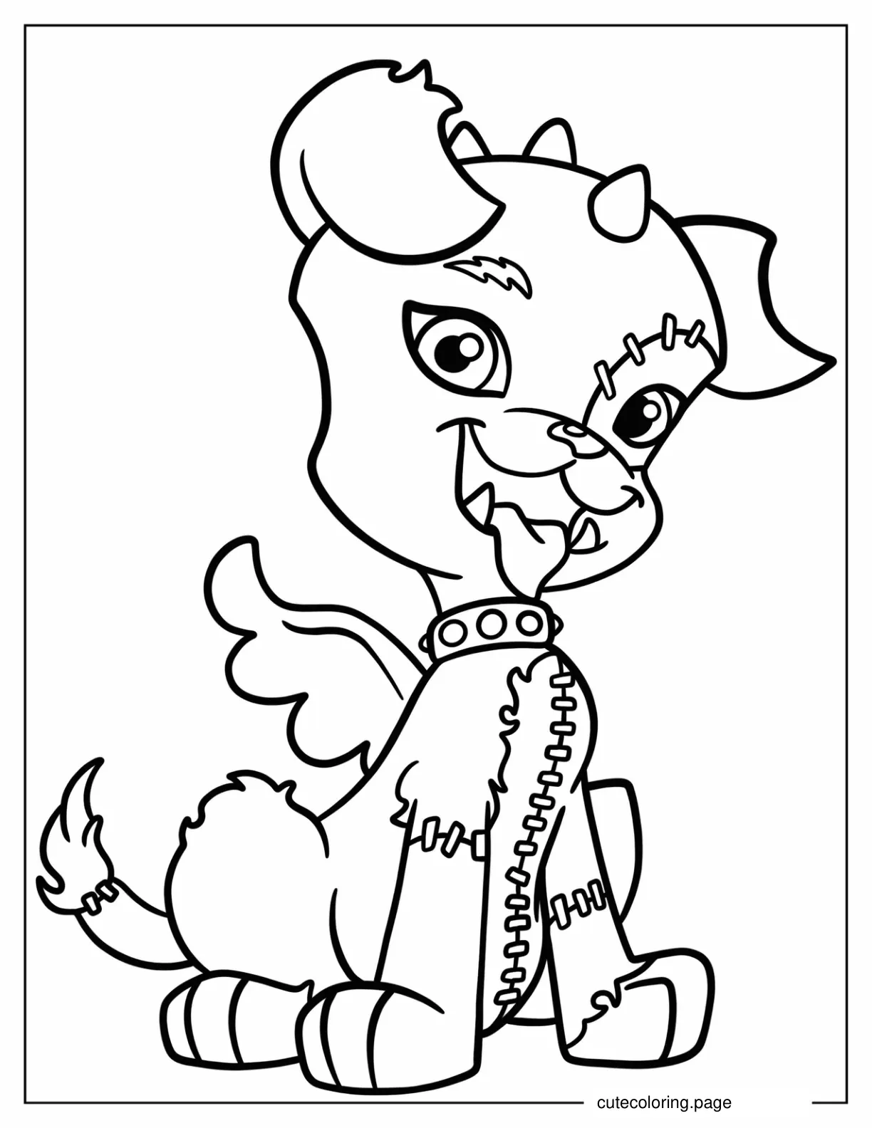 Monster High Watzit Dog Coloring Page For Preschoolers coloring page