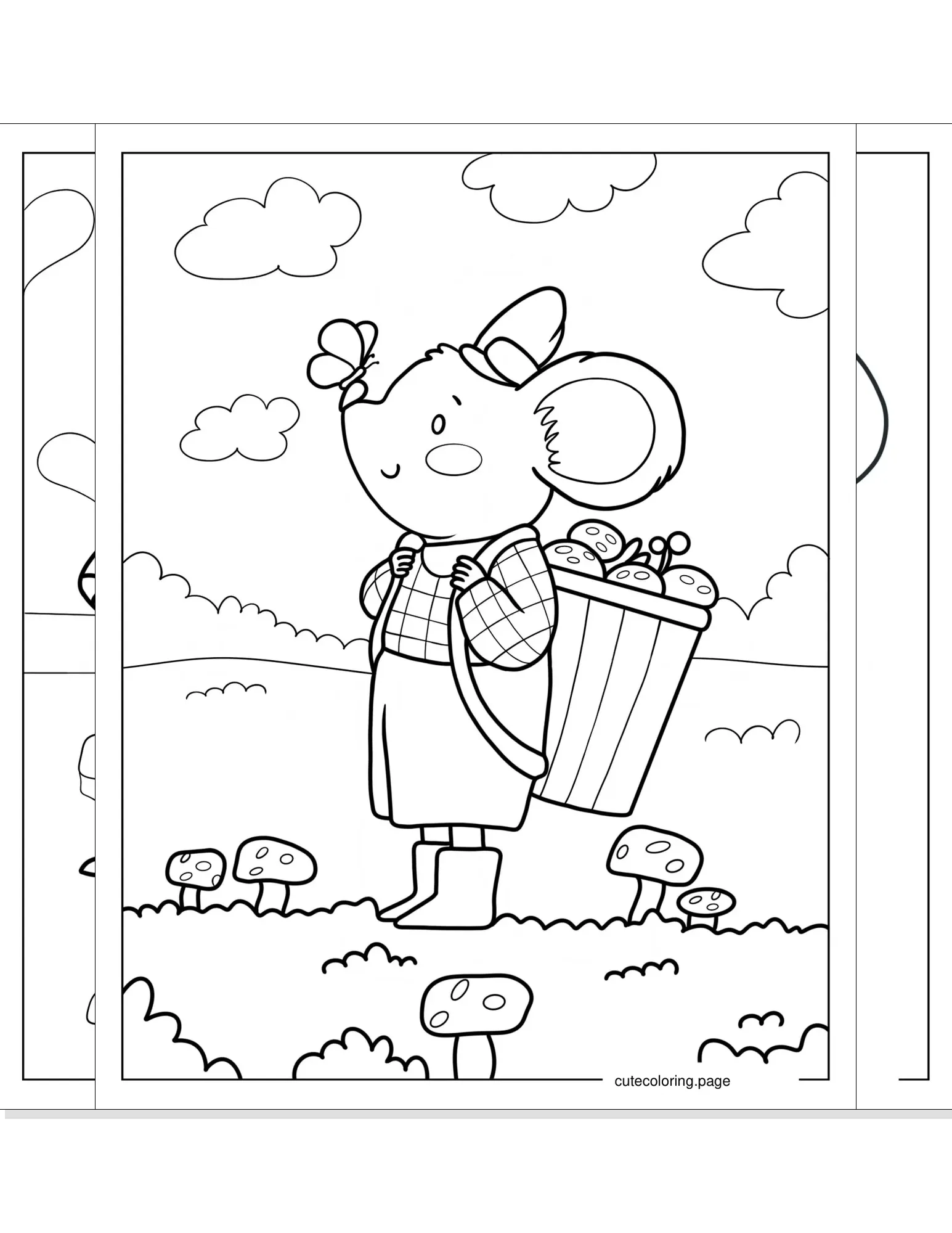 mouse coloring pages coloring page