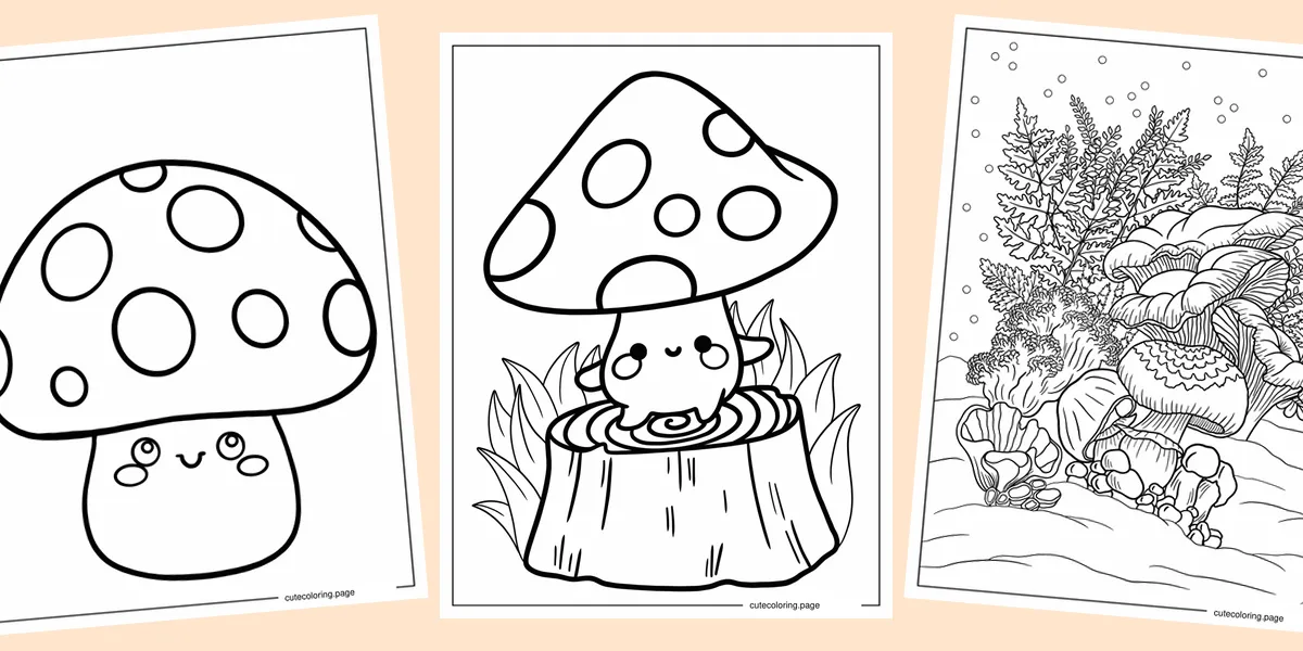 mushroom-coloring-pages