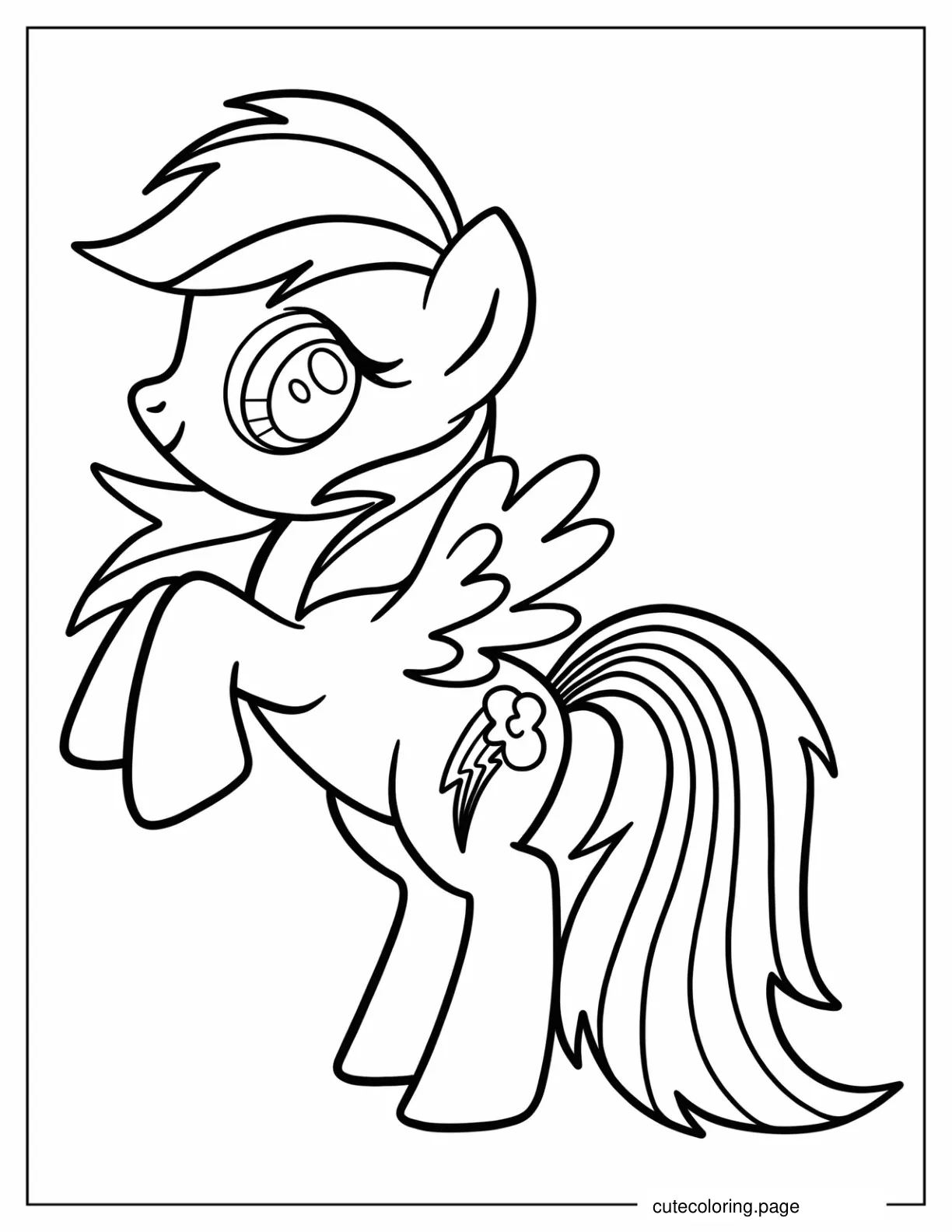 Baby Princess Dash With Wings coloring page