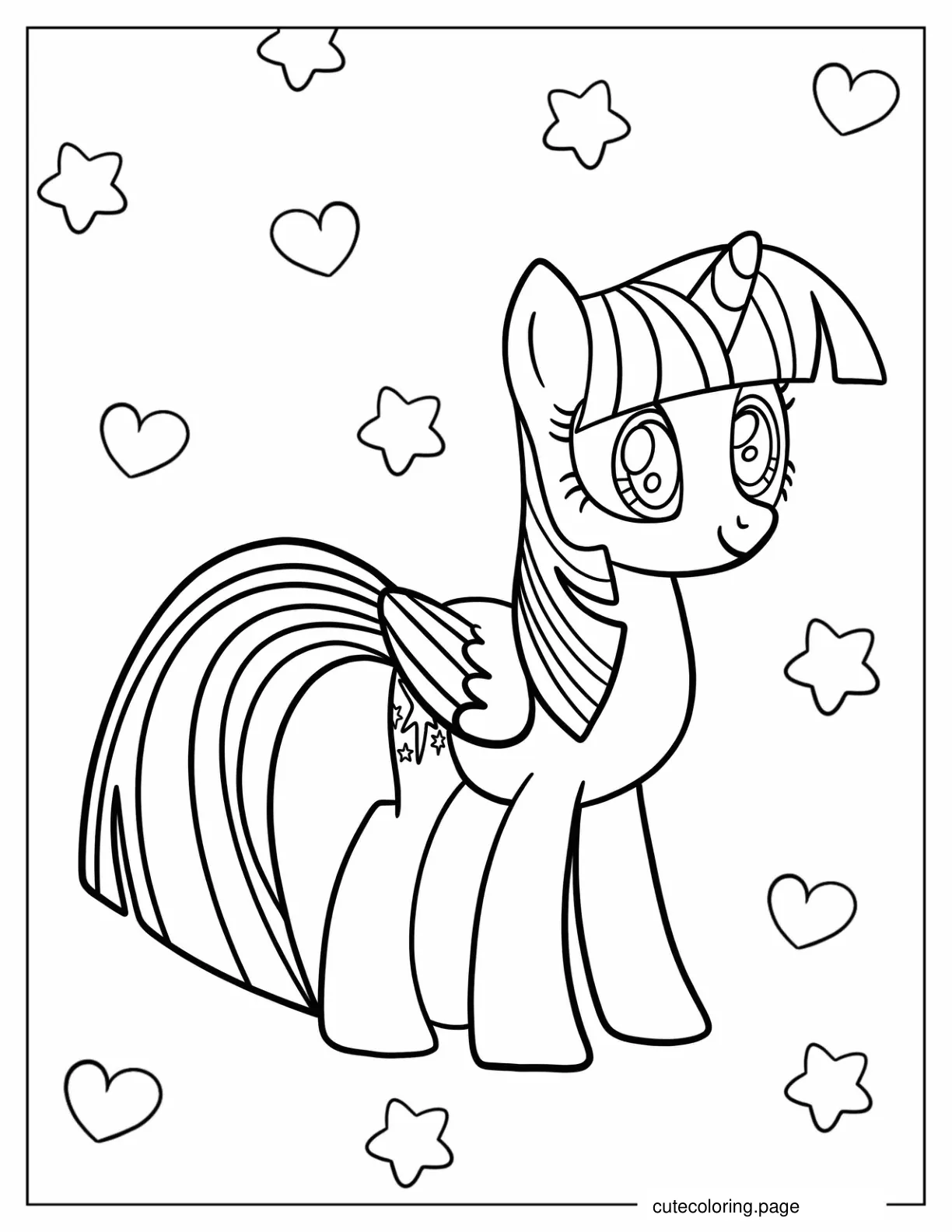 Coloring Page of Twilight Sparkle Outline coloring page