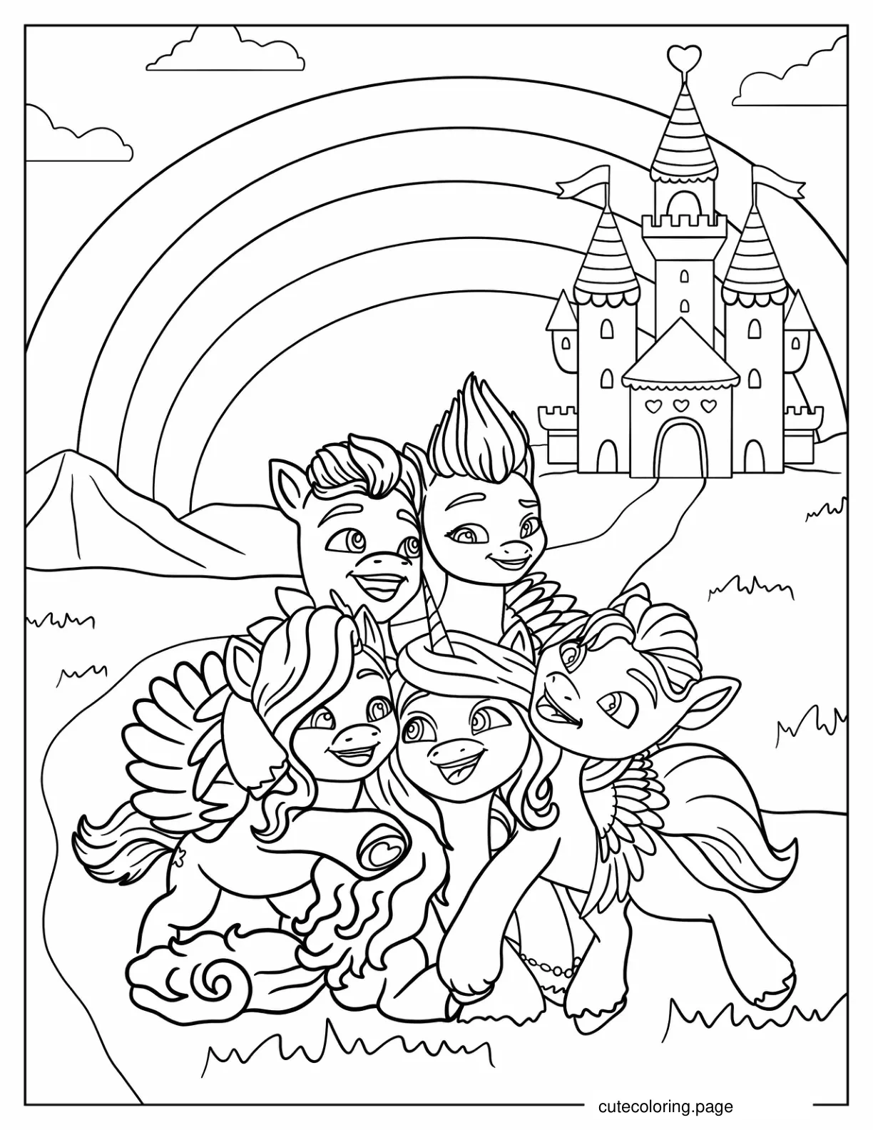 Detailed My Little Pony A New Generation Coloring Page coloring page