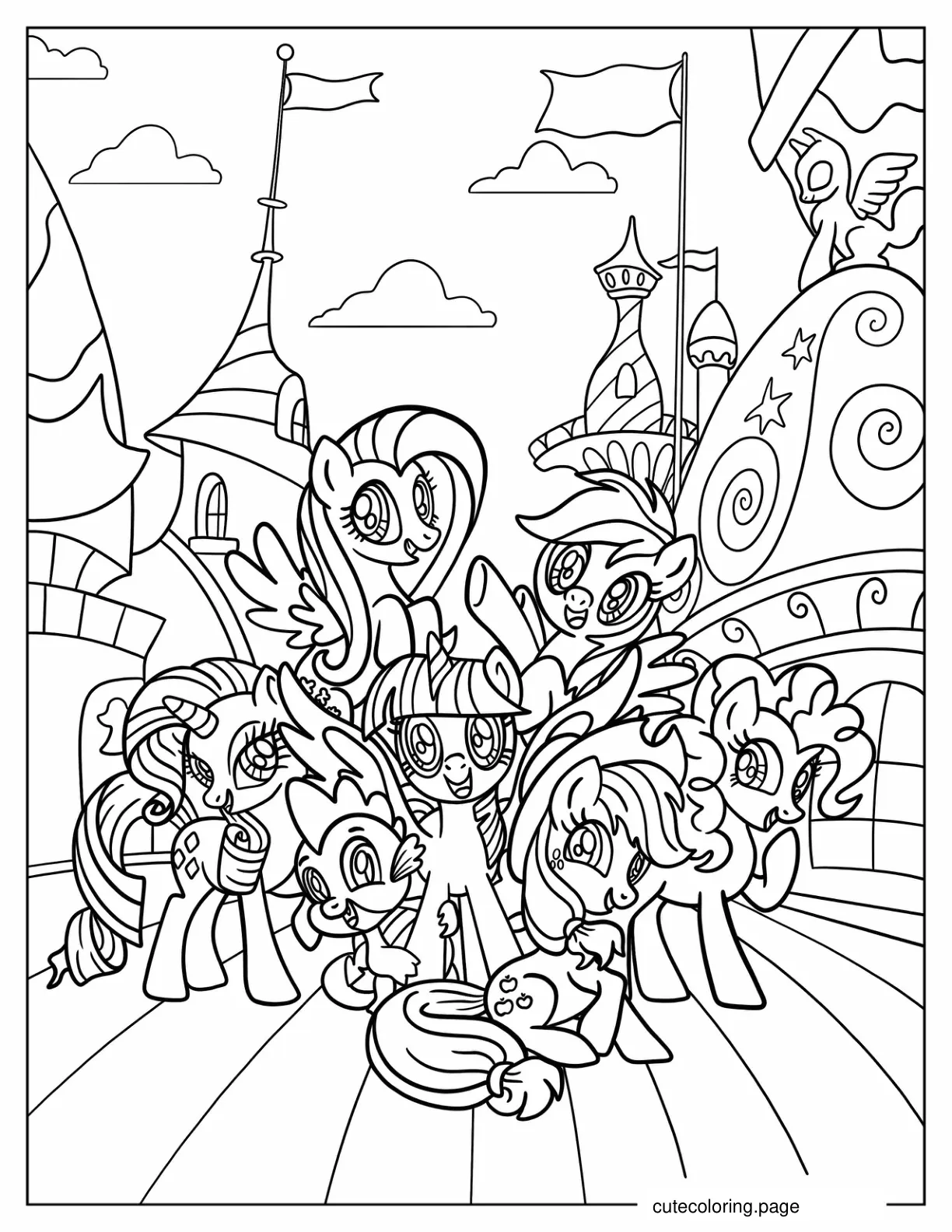 Detailed My Little Pony Friendship Is Magic Coloring Sheet coloring page